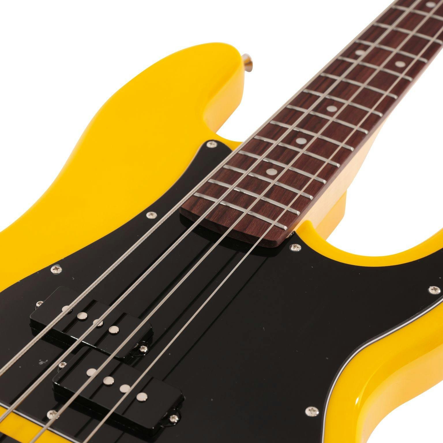 EastCoast PJ4 Electric Bass Guitar in Yellow Black Guard Rosewood Fretboard - EC-PJ4-YL-Eastcoast-PJ4-Electric-Bass-Guitar-in-Yellow-Pickups.jpg