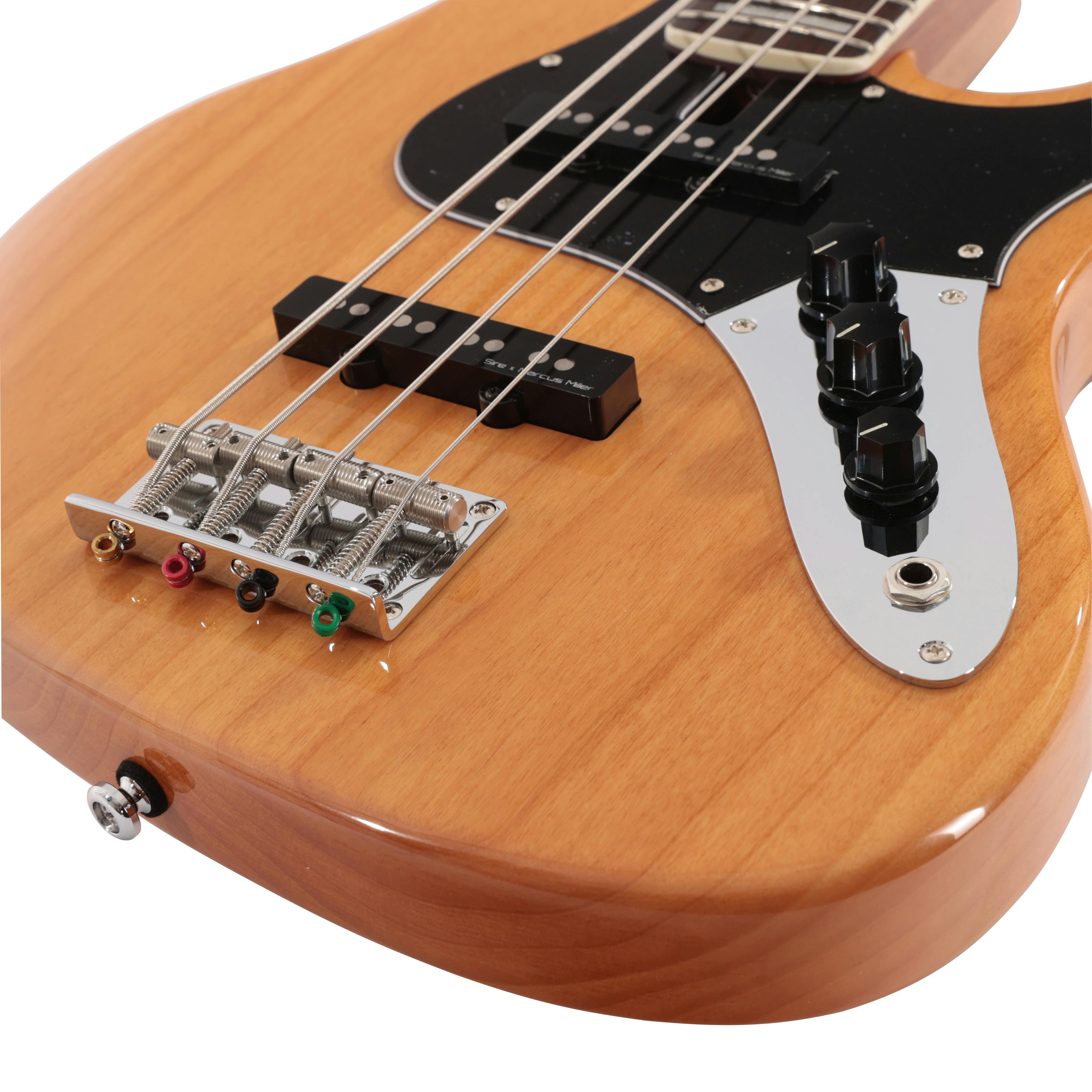 Sire Marcus Miller V5 24 Fret 4-String Bass Guitar in Natural - SIRE24V54NT-Sire-V5-24-Fret-4-String-Bass-Natural-Controls.jpg