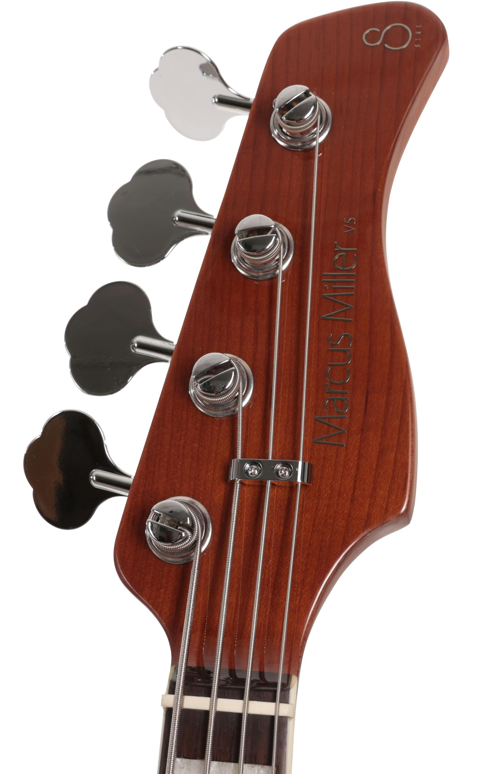 Sire Marcus Miller V5 24 Fret 4-String Bass Guitar in Natural - SIRE24V54NT-Sire-V5-24-Fret-4-String-Bass-Natural-Headstock.jpg