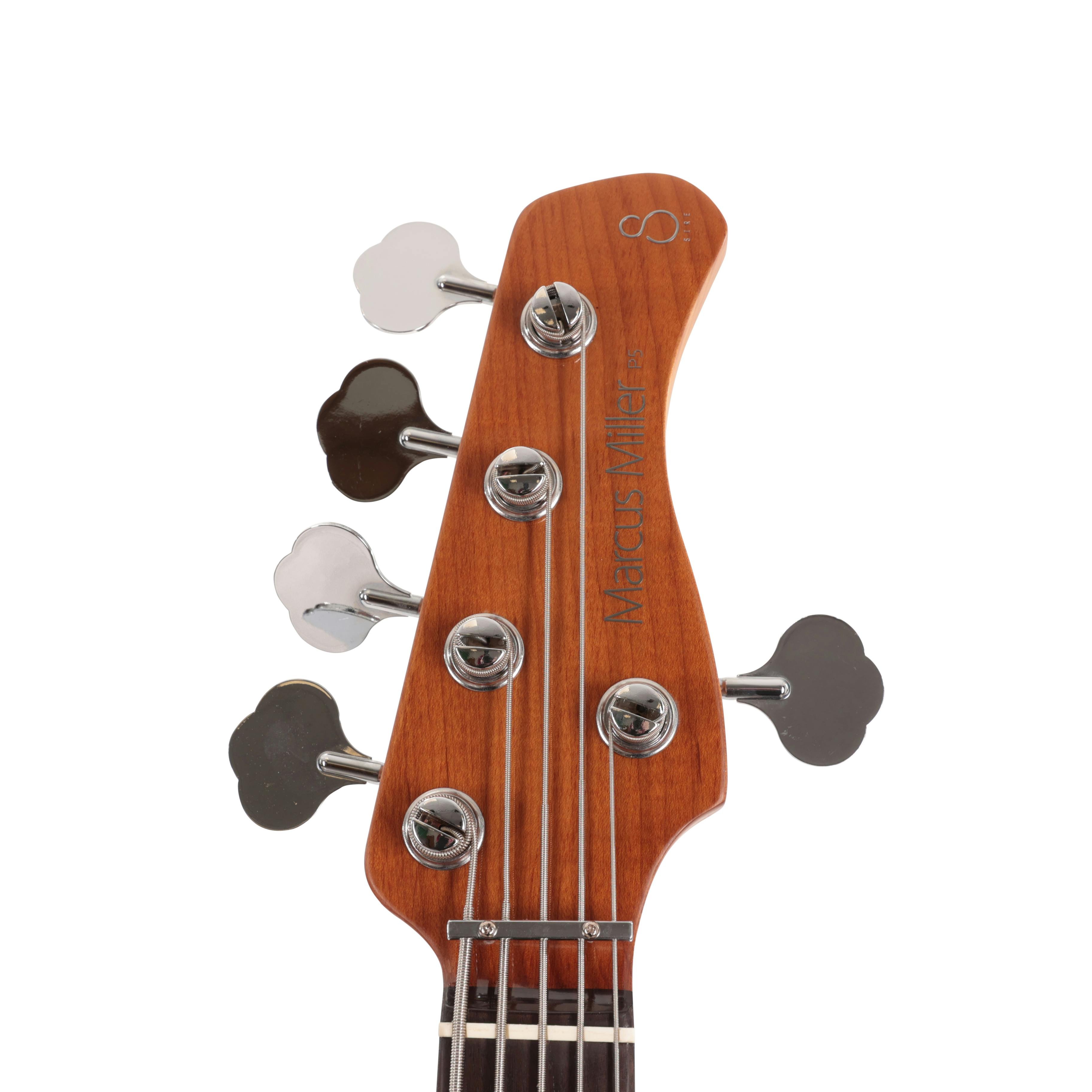 Sire Marcus Miller P5R Alder 5-String Bass Guitar in Tobacco Sunburst - SIREP5RA5TS-Sire-P5R-Alder-5-String-Bass-Tobacco-Sunburst-Headstock.jpg