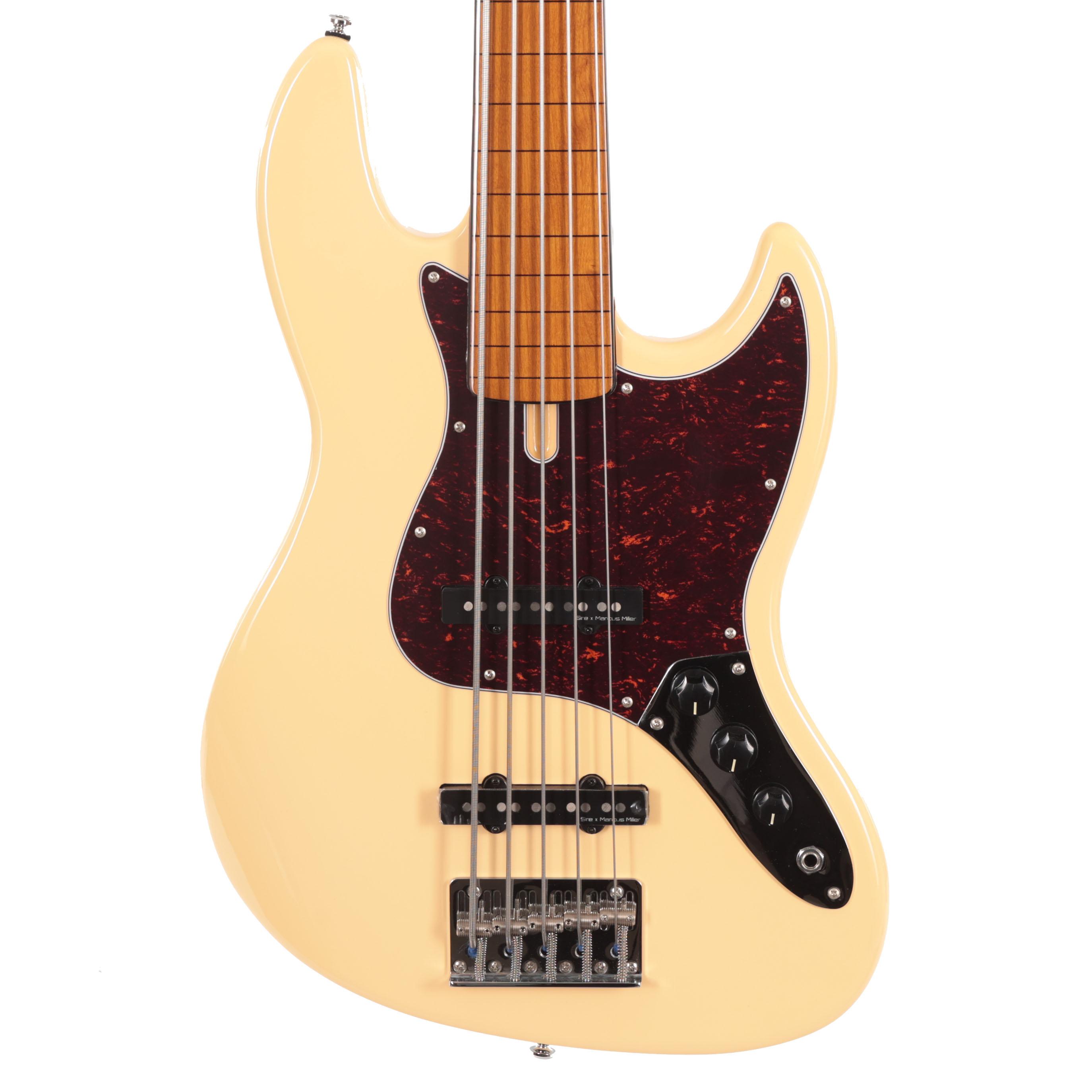 Sire Version 2 Marcus Miller V5 Alder 5-String Fretless Bass in Vintage White - SIREV5FLA5VW (12).jpg