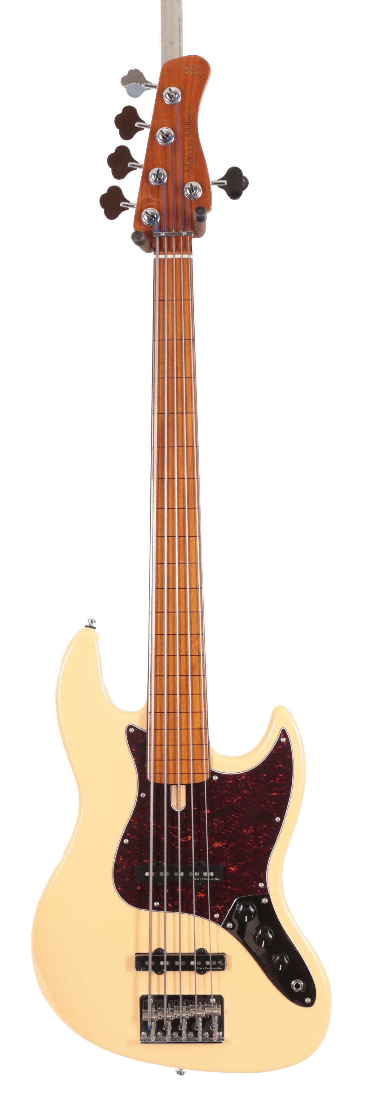 Sire Version 2 Marcus Miller V5 Alder 5-String Fretless Bass Guitar in Vintage White - SIREV5FLA5VW (11).jpg