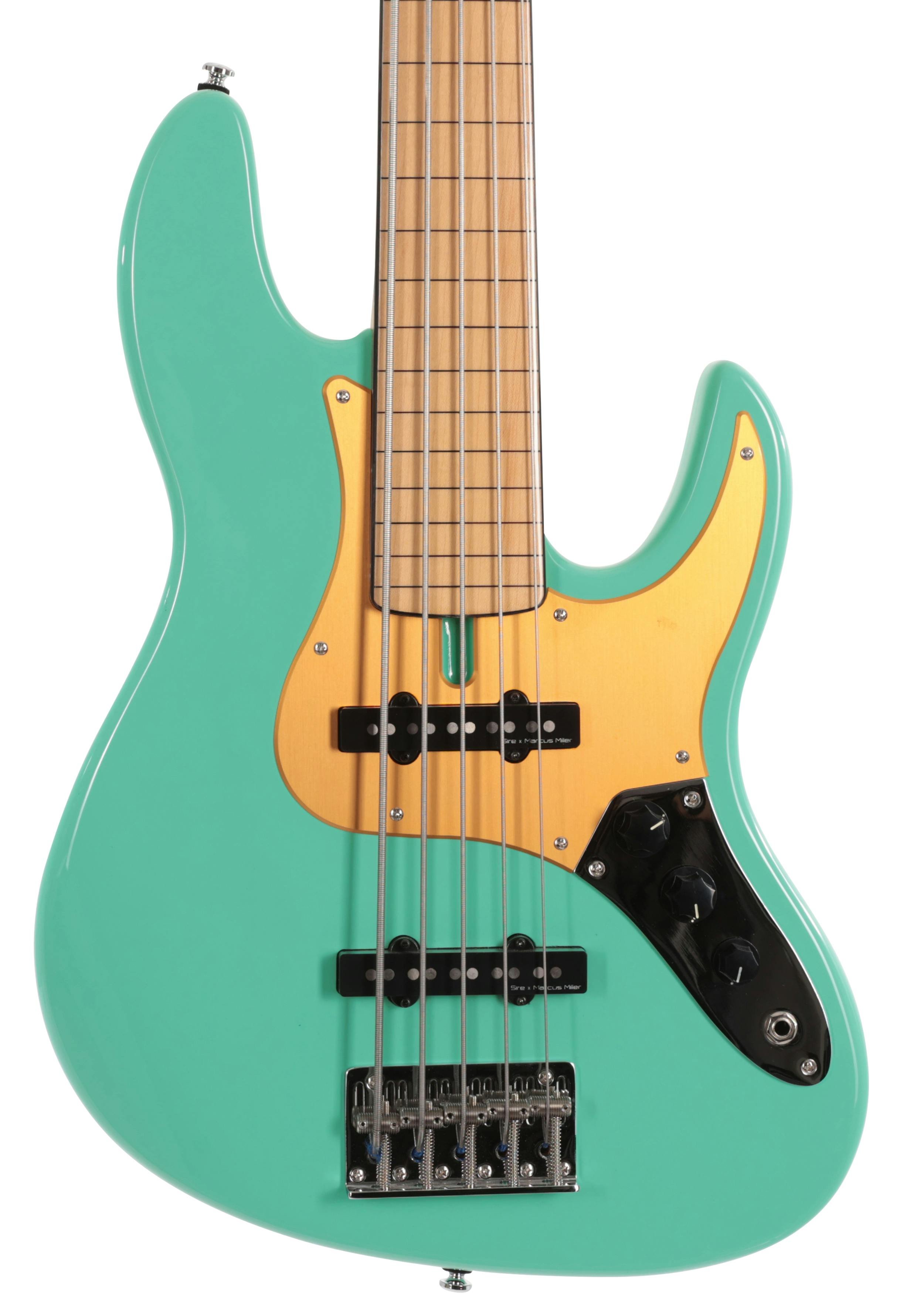 Sire Marcus Miller V5 24 Fret 5-String Fretless Bass Guitar in Mild Green - SIREFL24V55MLG-Sire-V5-24-Fret-5-String-Fretless-Bass-Mild-Green-Body.jpg