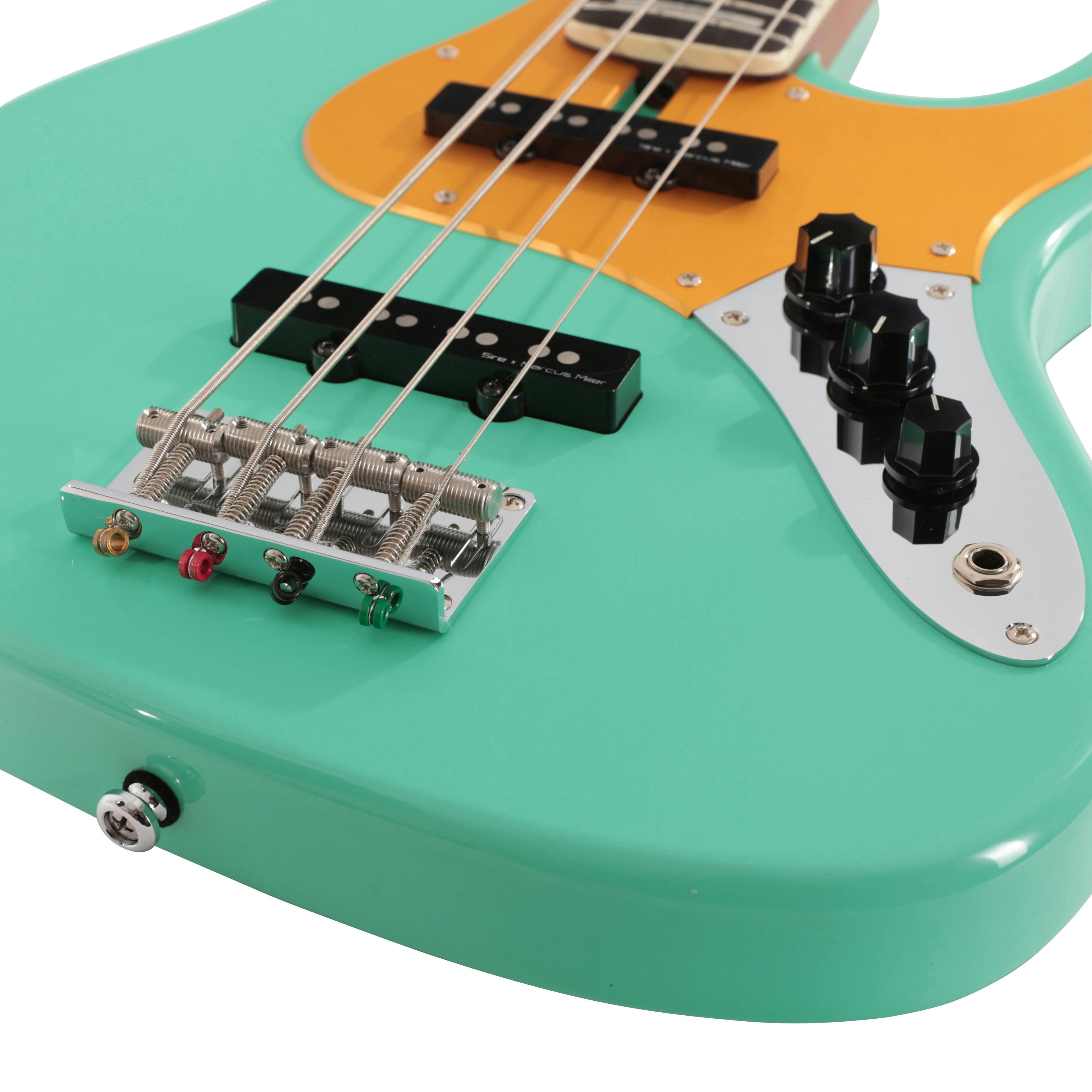 Sire Marcus Miller V5 24 Fret 4-String Bass Guitar in Mild Green - SIRE24V54MLG-Sire-V5-24-Fret-4-String-Bass-Mild-Green-Controls.jpg