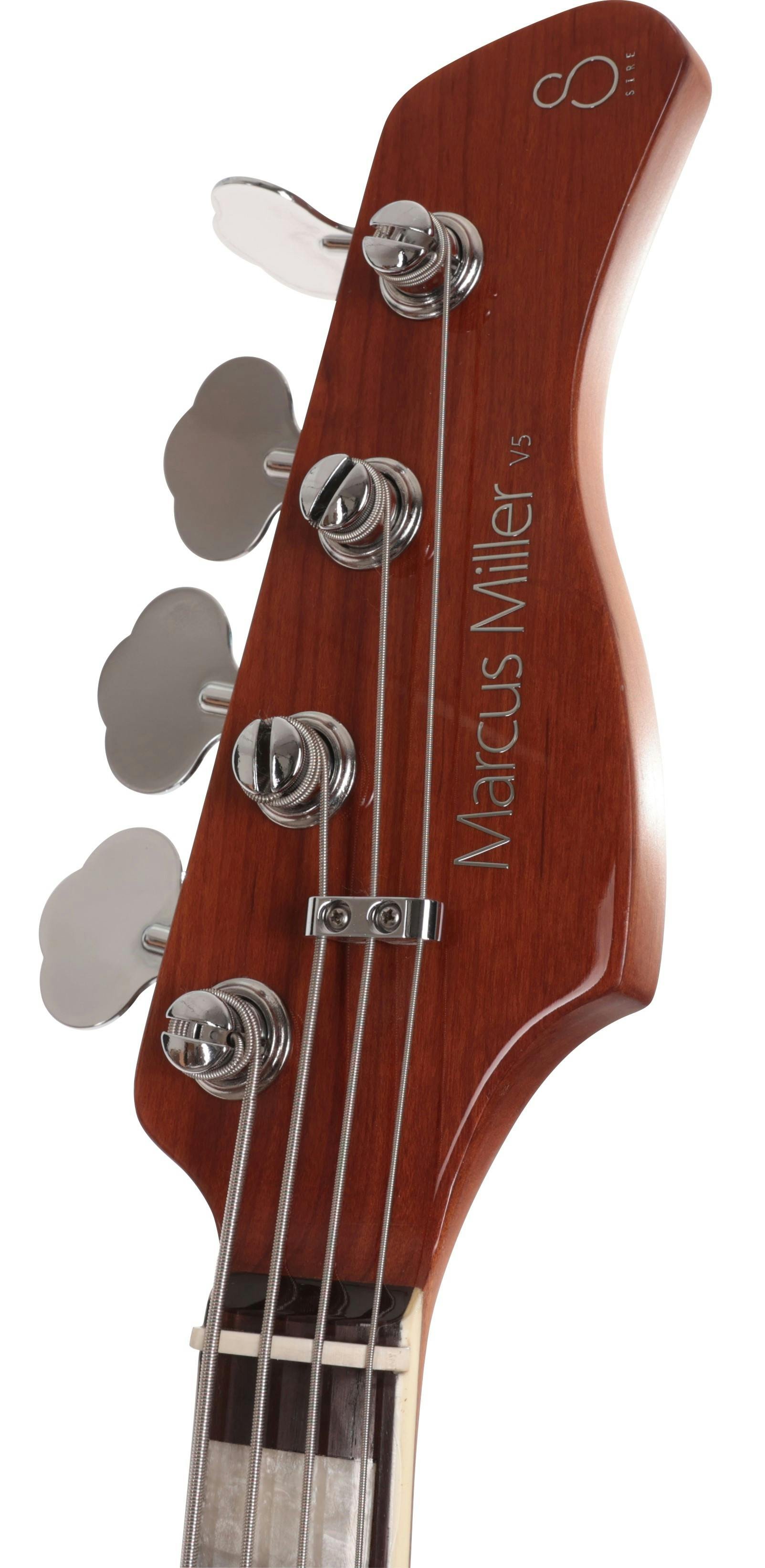 Sire Marcus Miller V5 24 Fret 4-String Bass Guitar in Mild Green - SIRE24V54MLG-Sire-V5-24-Fret-4-String-Bass-Mild-Green-Headstock.jpg