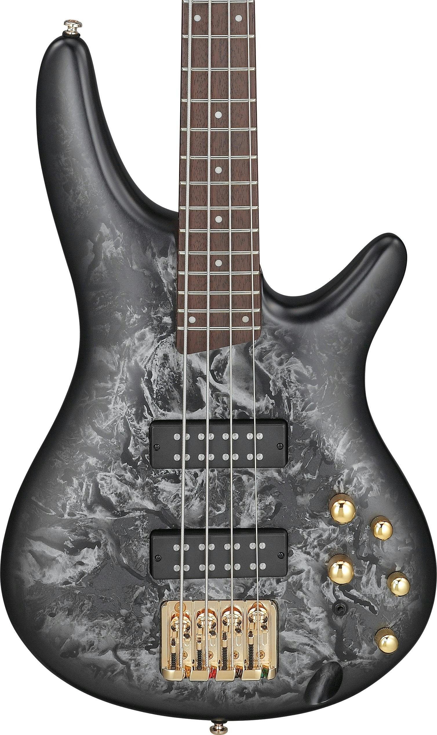 Ibanez SR300EDX-BZM 4-String Bass Guitar in Black Ice Frozen Matte