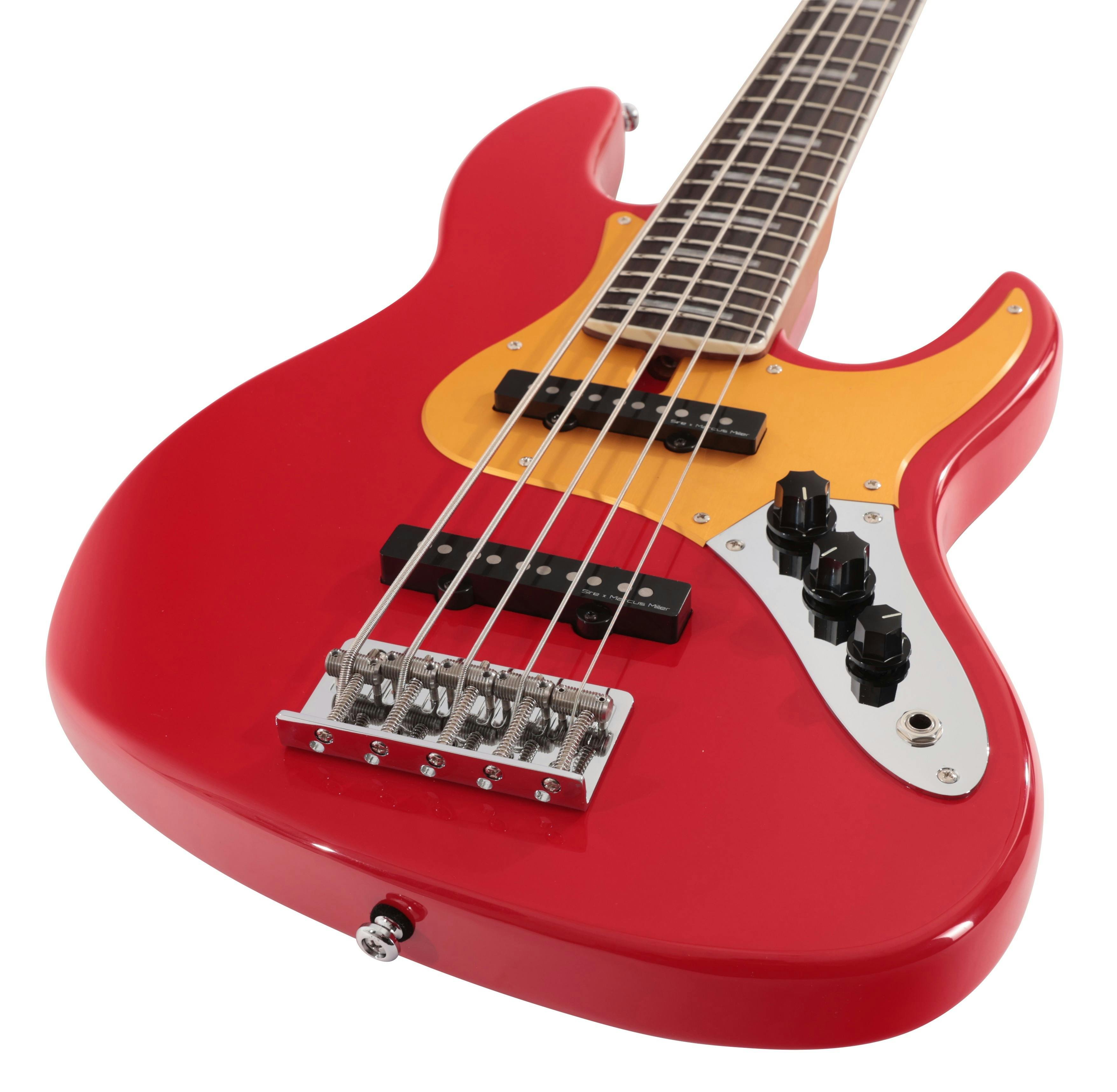 Sire Marcus Miller V5 24 Fret 5-String Bass Guitar in Dakota Red - SIRE24V55DRD-Sire-V5-24-Fret-5-String-Bass-Dakota-Red-Angle.jpg