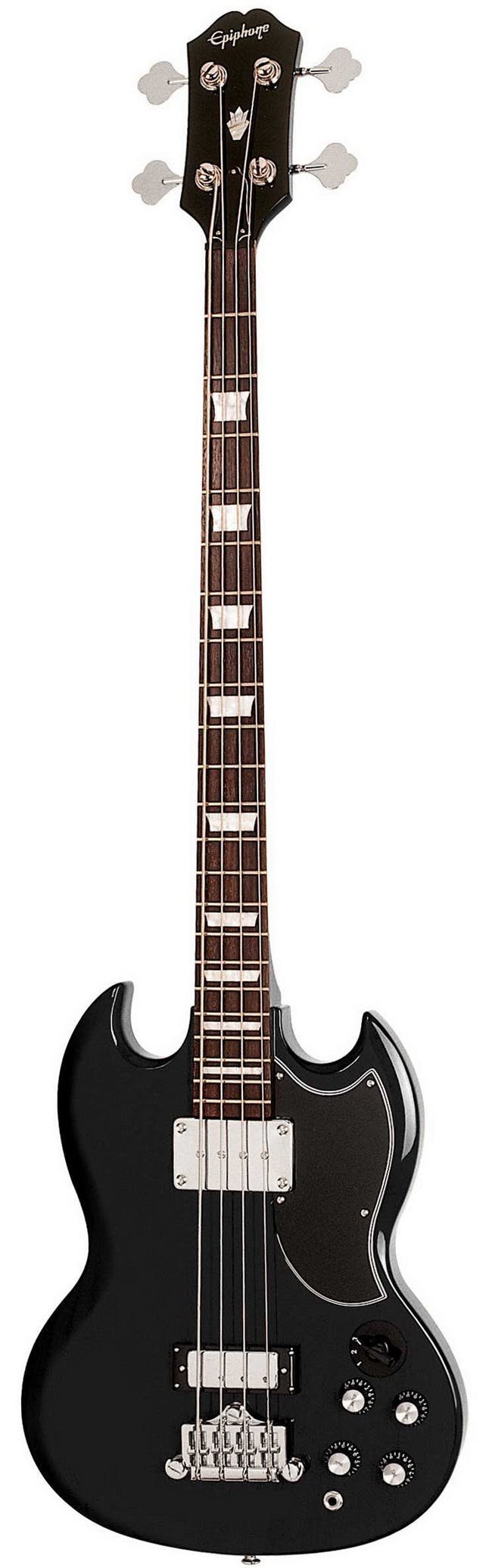 Epiphone EB3 SG Bass Guitar Ebony Chrome Hardware - Andertons