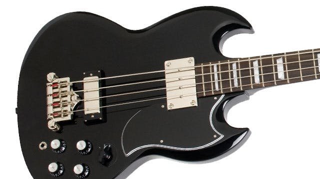 Epiphone EB3 SG Bass Guitar Ebony Chrome Hardware - Andertons
