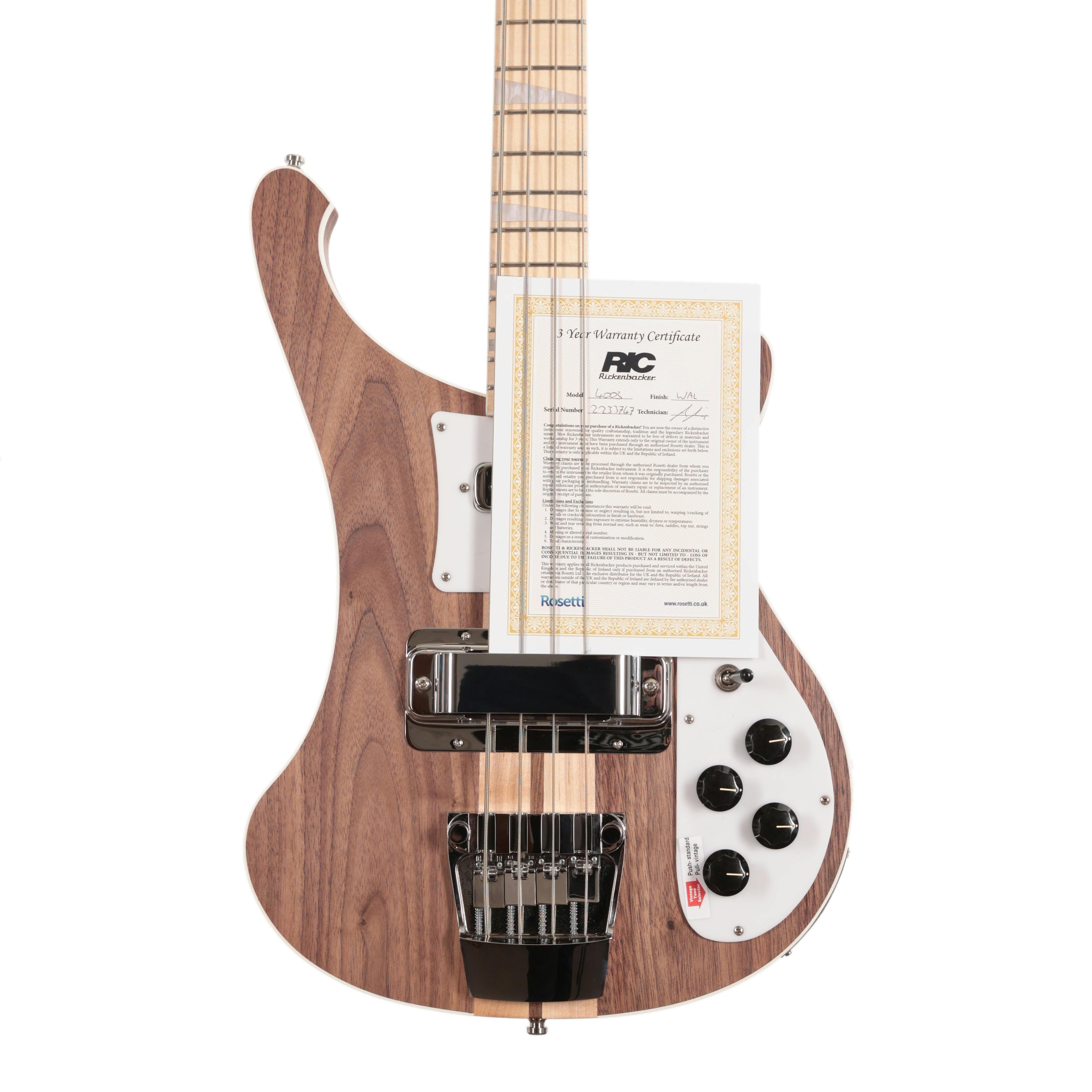 Rickenbacker 4003 Bass Guitar in Walnut - Andertons Music Co.