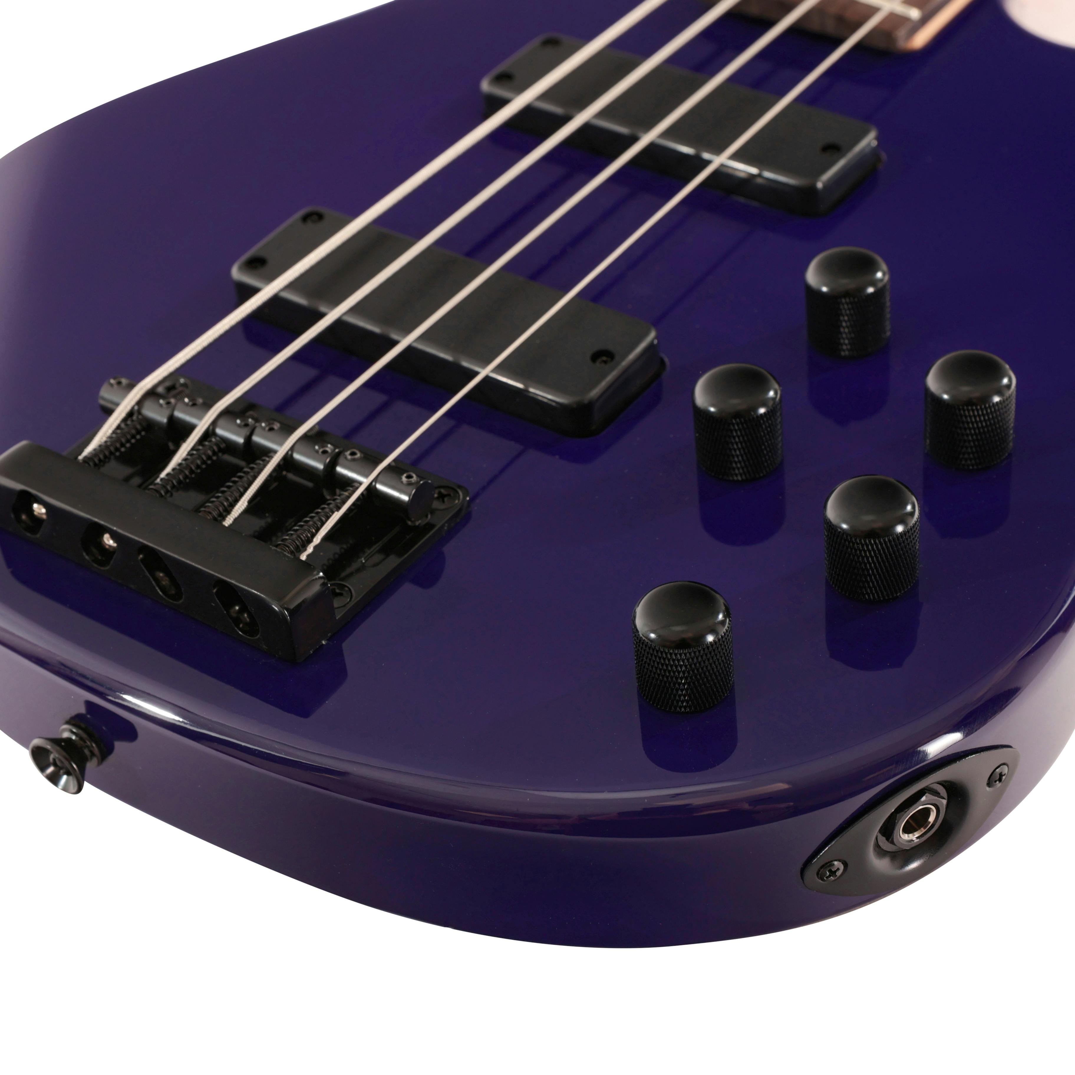 EastCoast MB4 Bass Guitar in Purple Rosewood Fretboard with All Black Hardware - EC-MB4-PP-EC-MB4-PP-7.jpg