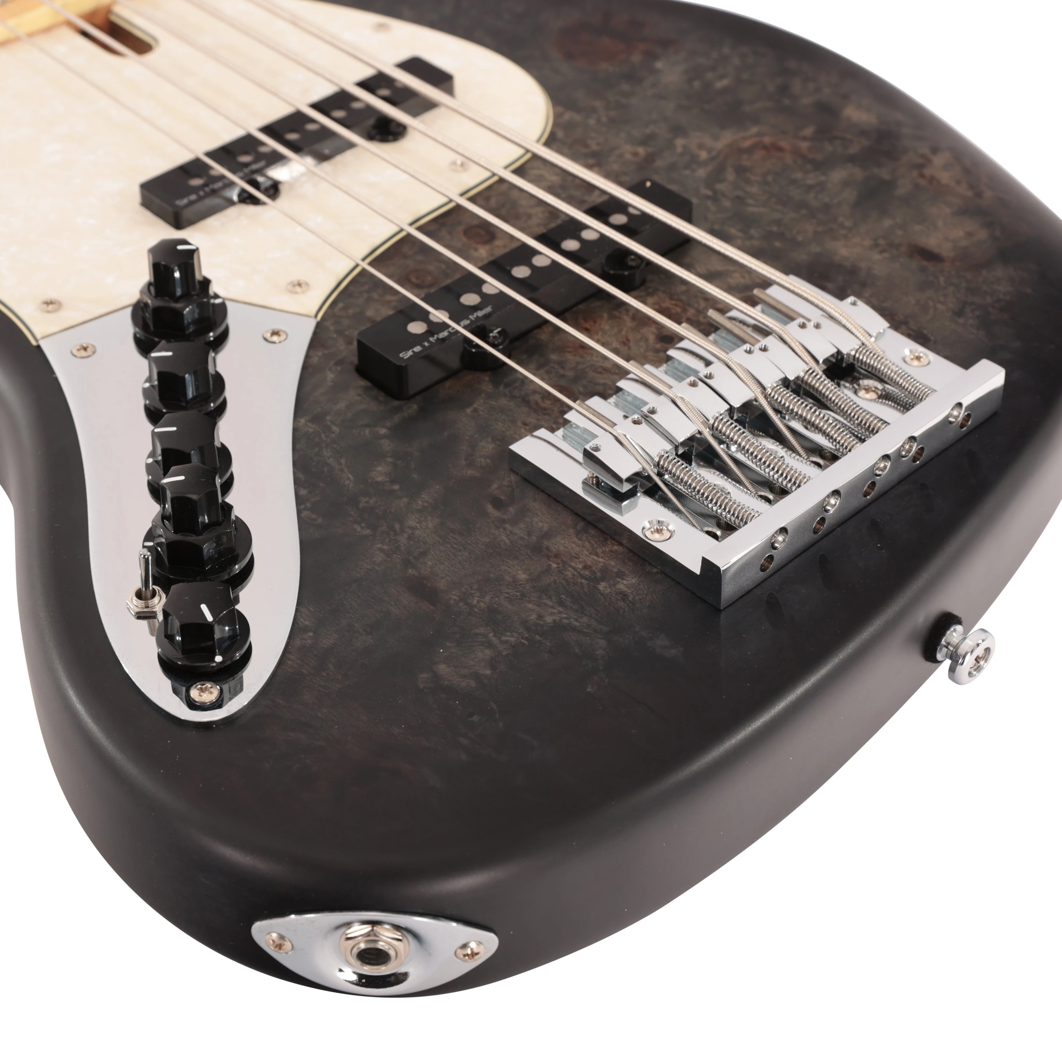 Sire Marcus Miller V7 Reissue Left Handed Swamp Ash 5-String Bass Guitar in Transparent Black Satin - SIRELHV7RESA5TBKS (7).jpg