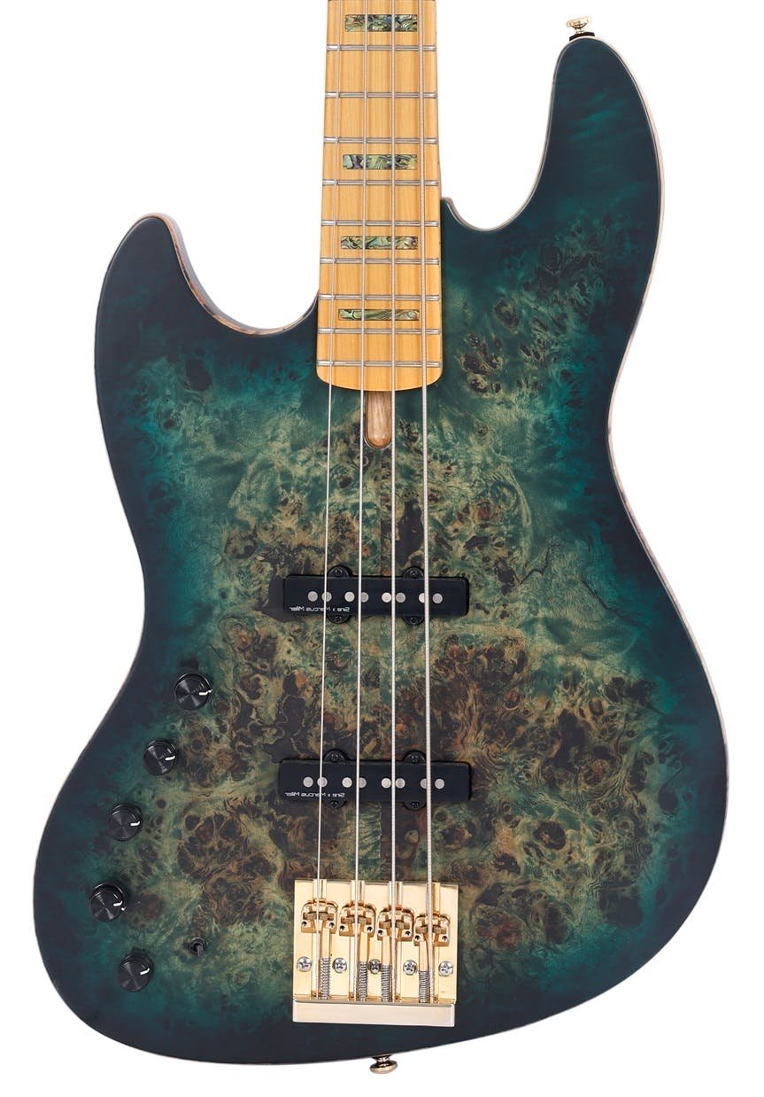 Sire Marcus Miller V10 Left Handed 4 String Bass in Transparent Green Satin - SIRELHV104TGRS-V10-4st-TRANSPARENT-GREEN-SATIN-VI.jpg