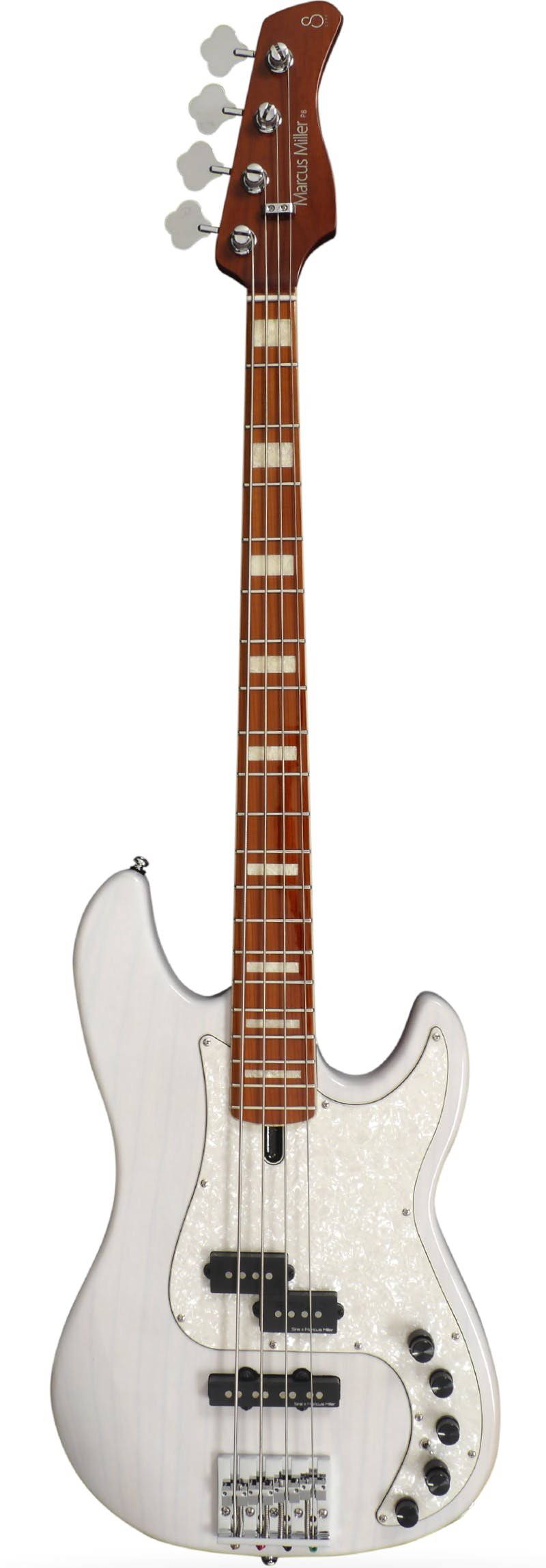 Sire Marcus Miller P8 Swamp Ash 4-String Bass Guitar in White Blonde - SIREP8AW4WB-Sire-P8-4-String-Bass-White-Blonde.jpg