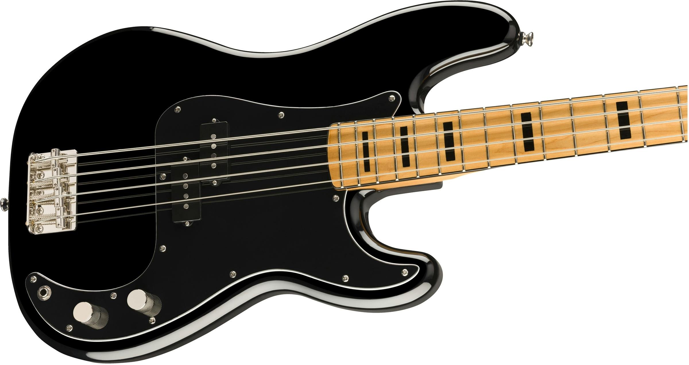 Squier Classic Vibe 70s Precision Bass Guitar in Black - Andertons