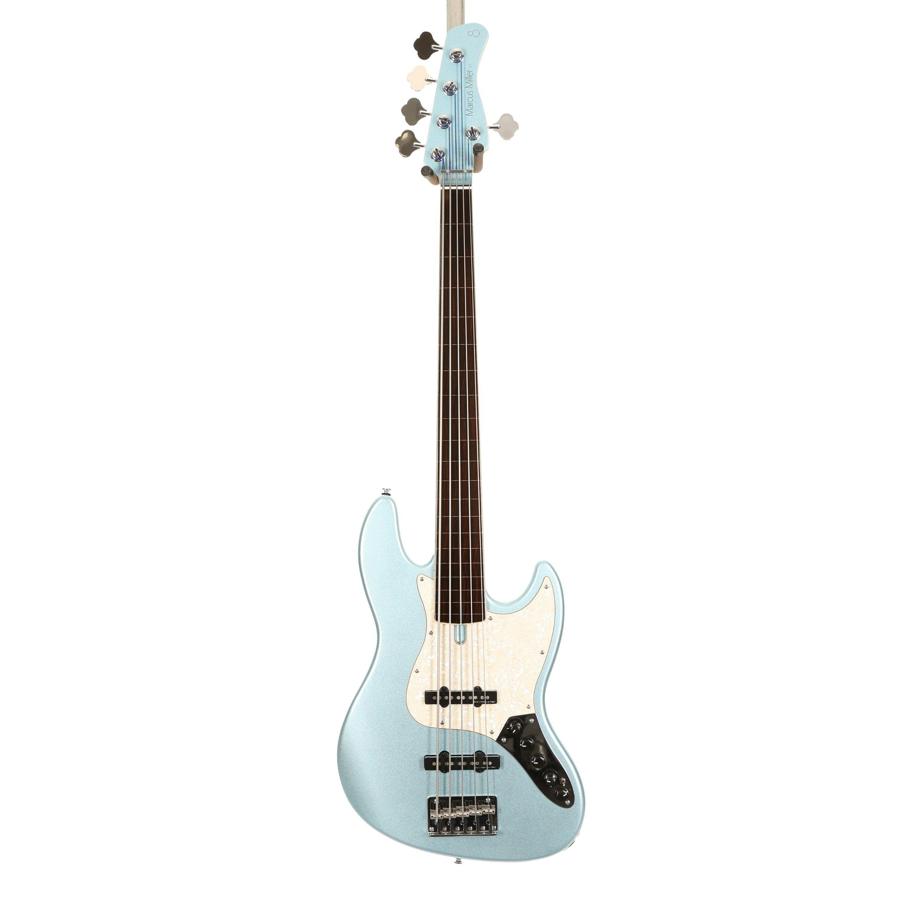 Sire Marcus Miller V7 2nd Generation Alder 5-String Fretless Bass Guitar in Lake Placid Blue - 477012-V2UDFLV7A5LPB (3).jpg