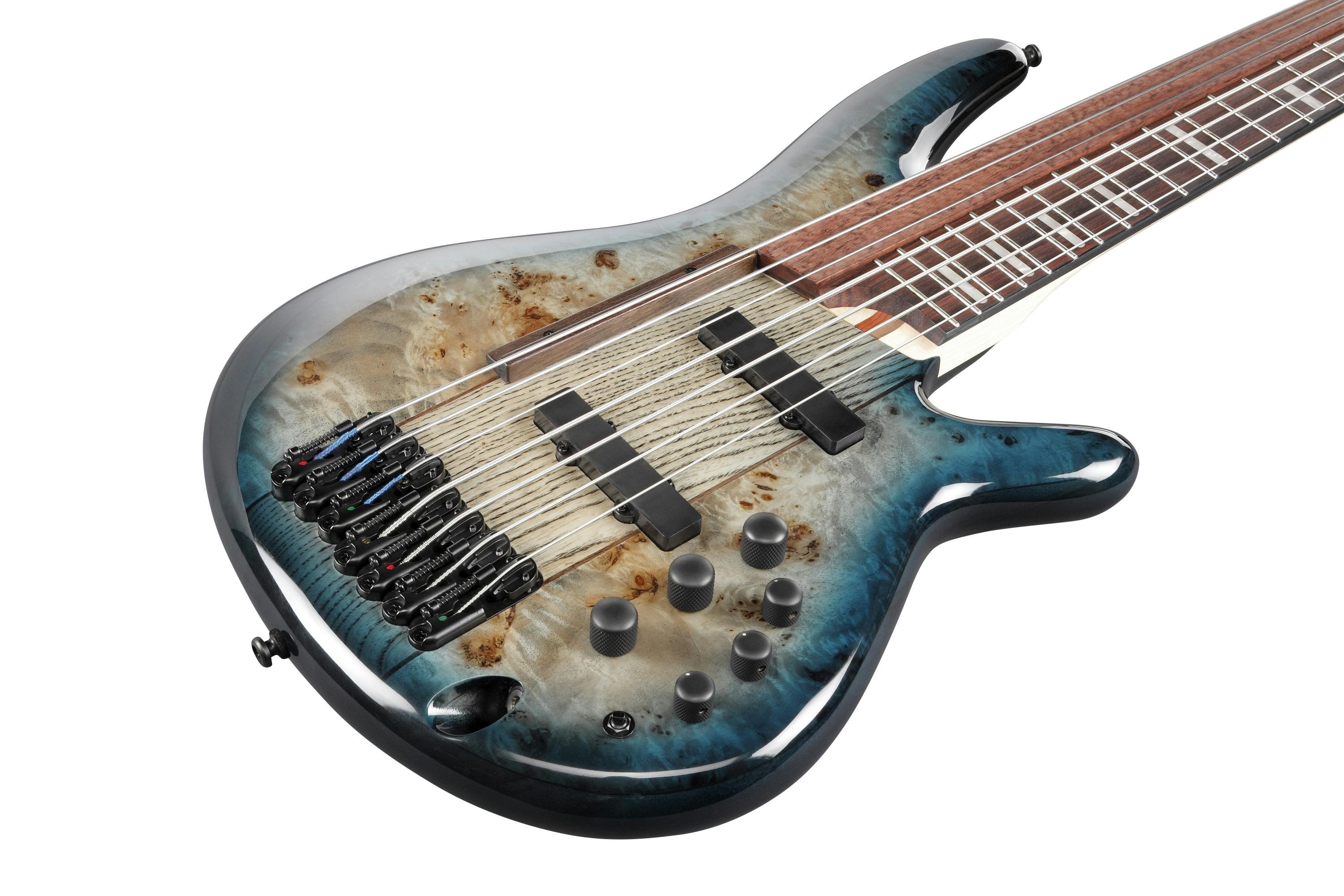 Ibanez SRAS7-CBS Semi-Fretless 7-String Bass Guitar in Cosmic Blue Starburst - SRAS7-CBS-Ibanez-SRAS7-CBS-7-String-Bass-Guitar-Cosmic-Blue-Starburst-Body-Angle.jpg