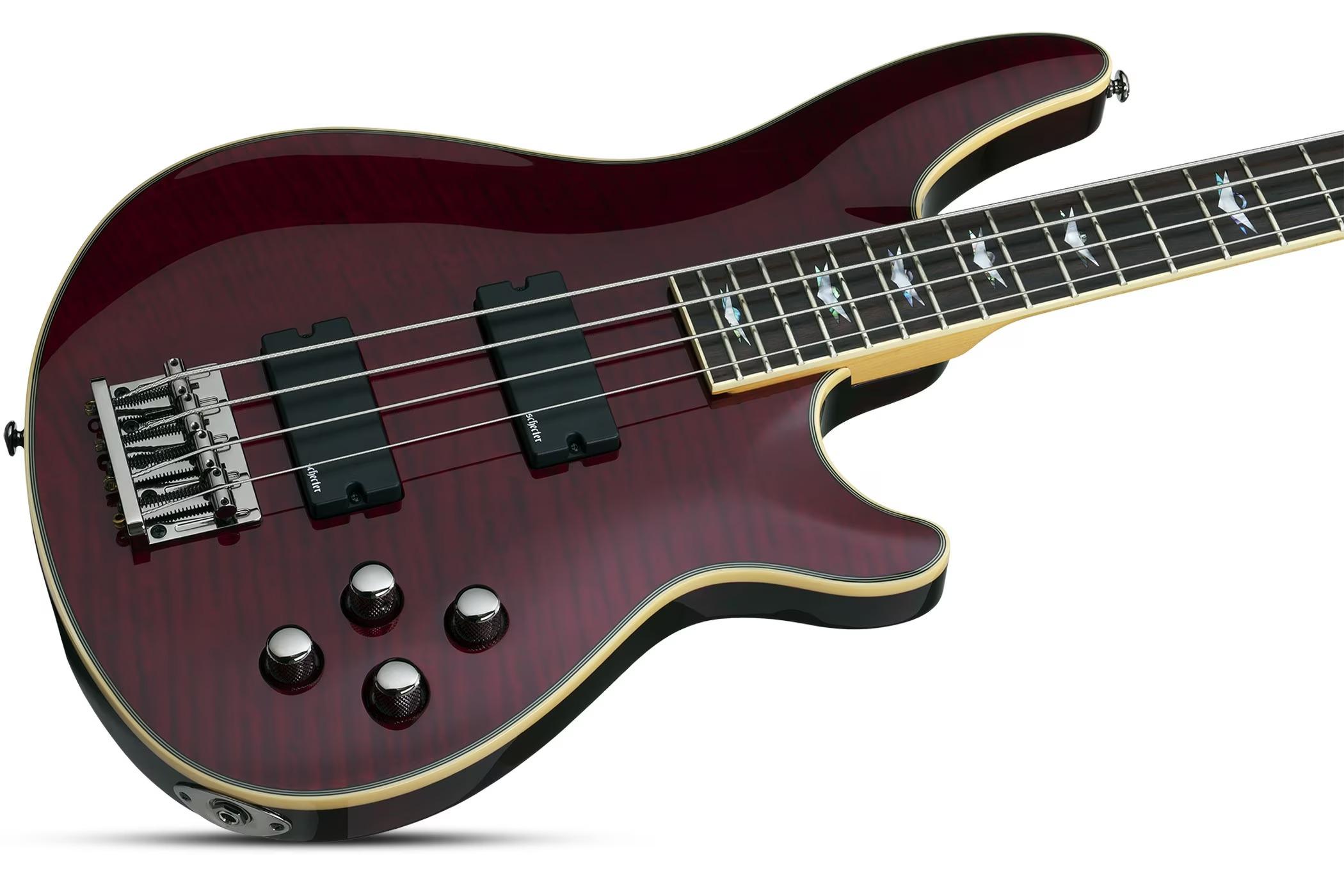 Schecter Omen Extreme-4 Bass Guitar in Black Cherry - Andertons