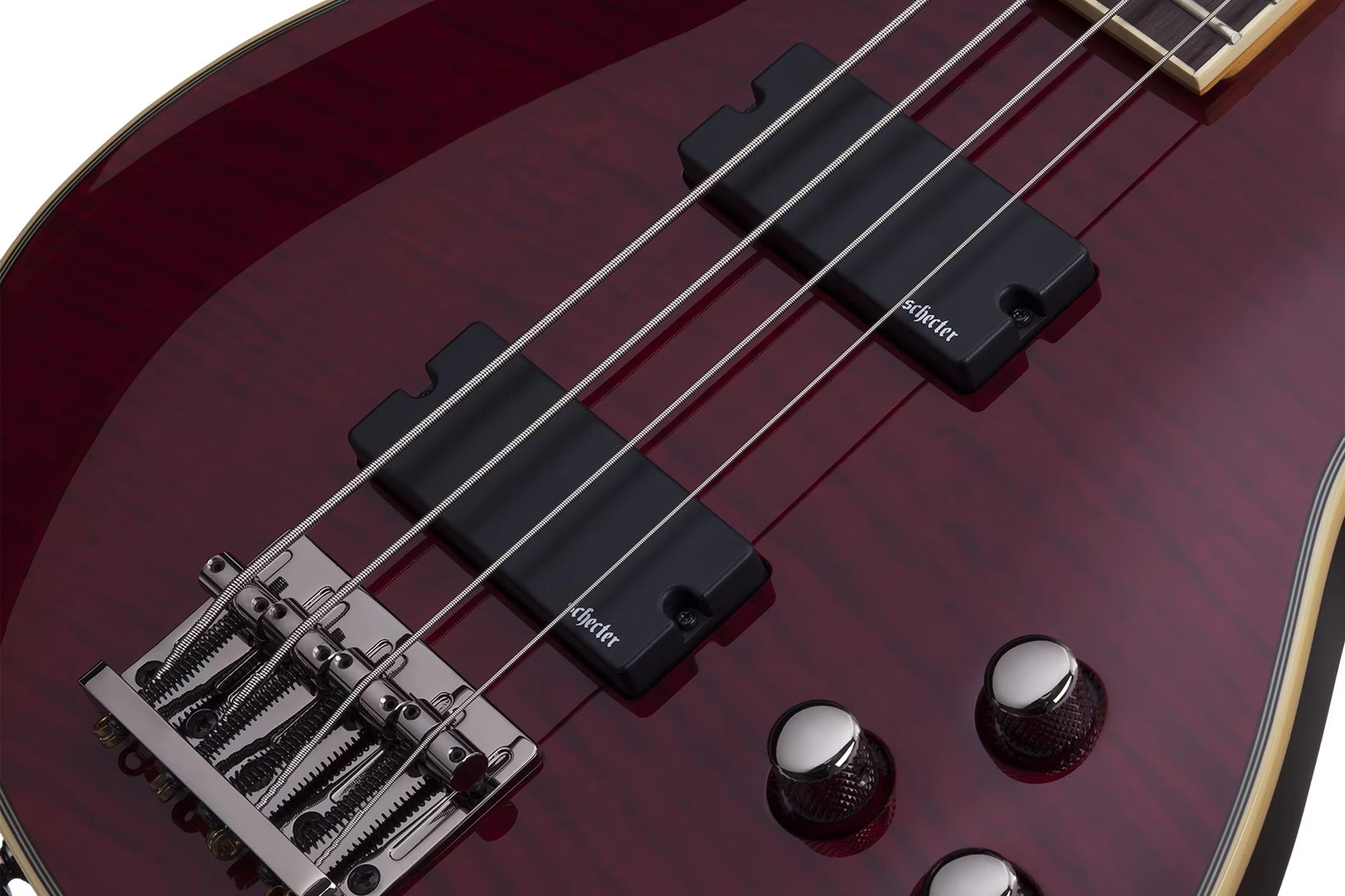 Schecter Omen Extreme-4 Bass Guitar in Black Cherry - Andertons