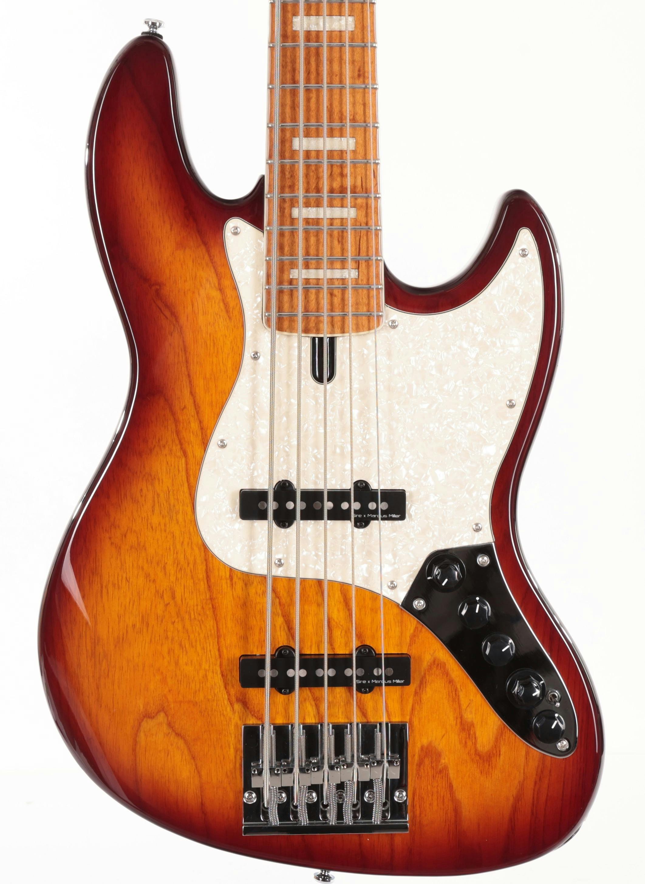 Sire Marcus Miller V8 Swamp Ash 5-String Bass Guitar in Tobacco