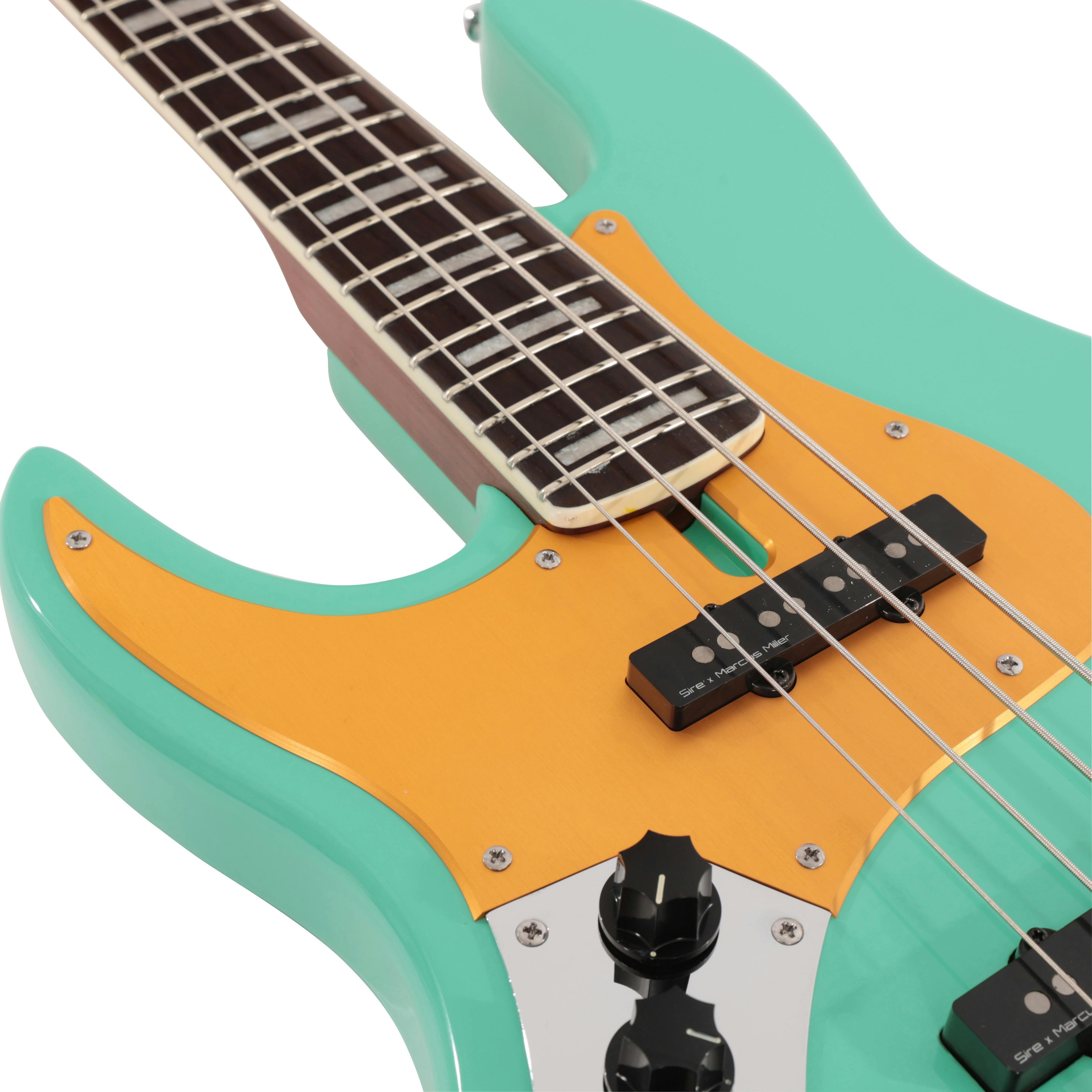 Sire Marcus Miller V5 24 Fret Left Handed 4-String Bass Guitar in Mild Green - SIRELH24V54MLG-Sire-V5-24-Fret-Left-Handed-4-String-Bass-Mild-Green-Pickups.jpg