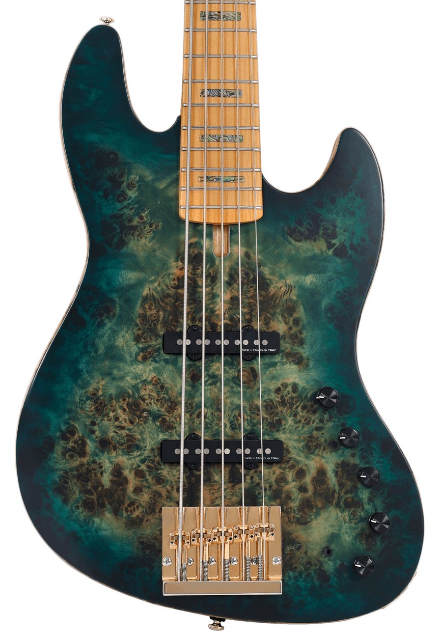 Sire Marcus Miller V10 Fretless 5 String Bass in Transparent Green Satin - SIREFLV105TGRS-V10-5st-TRANSPARENT-GREEN-SATIN-VI.jpg