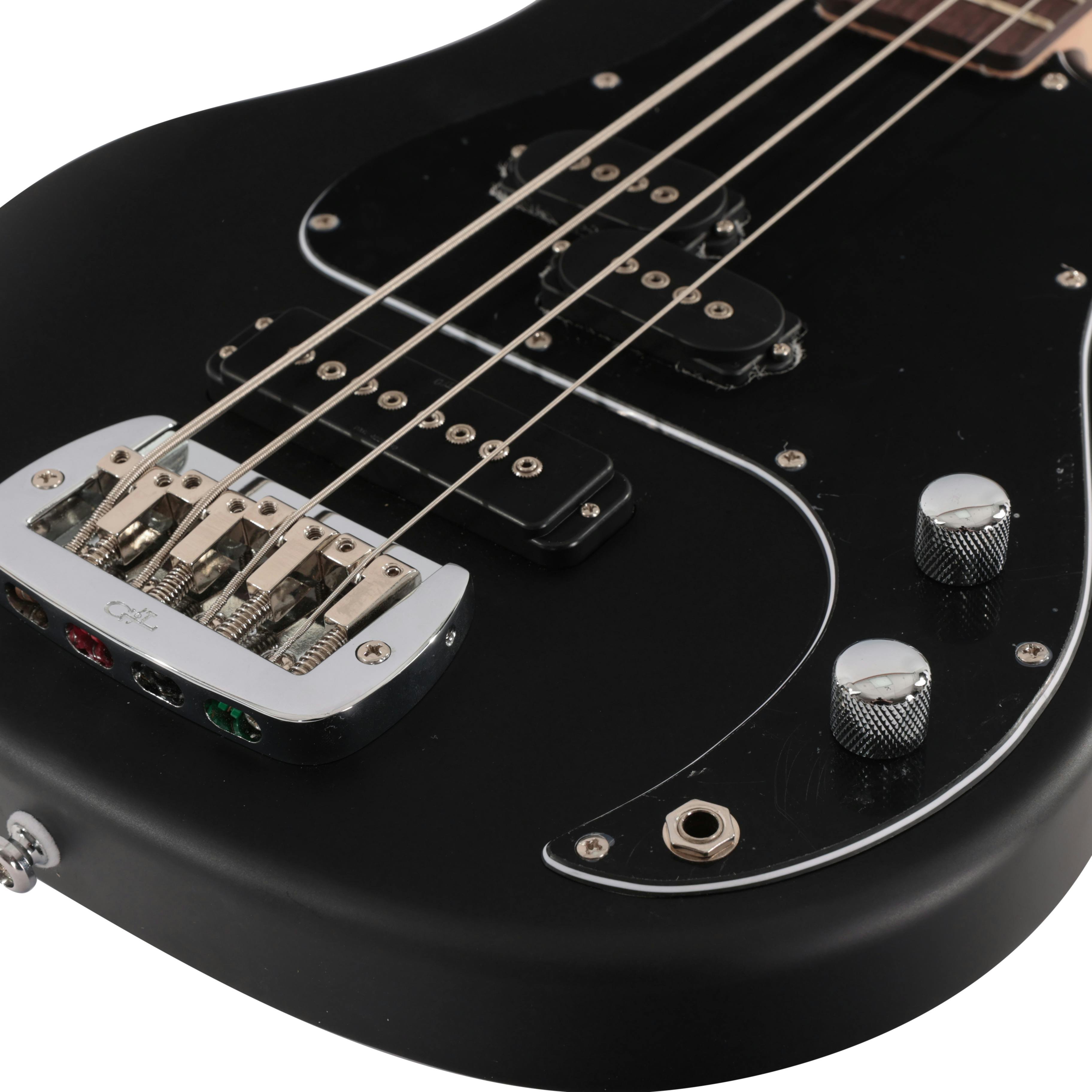 G&L Tribute SB-2 Bass Guitar in Black Frost - TI-SB2-111R54R20-GL-Tribute-SB-2-Bass-Guitar-Black-Frost-Controls.jpg