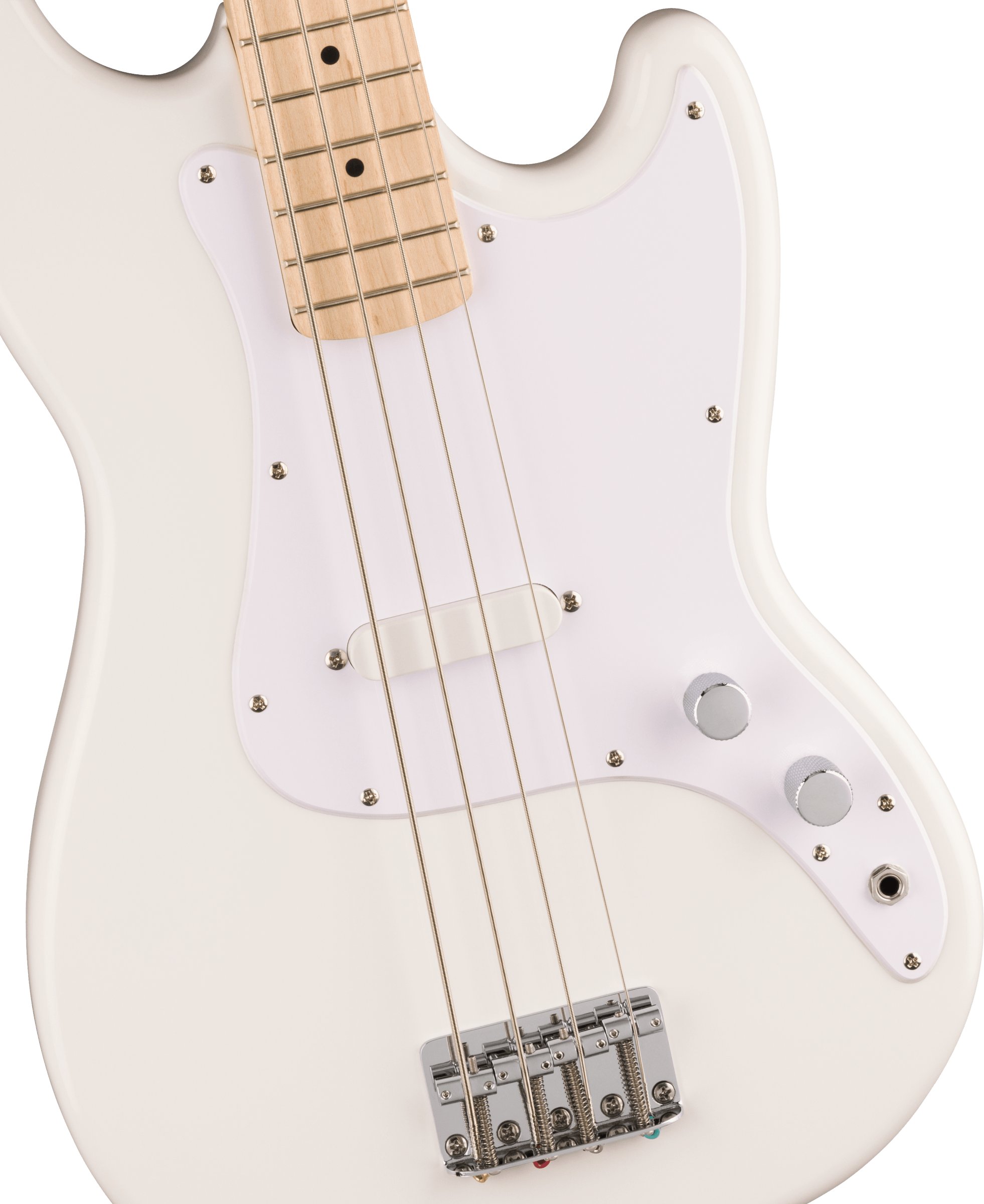 Squier Sonic Bronco Bass Guitar in Arctic White - Andertons Music Co.