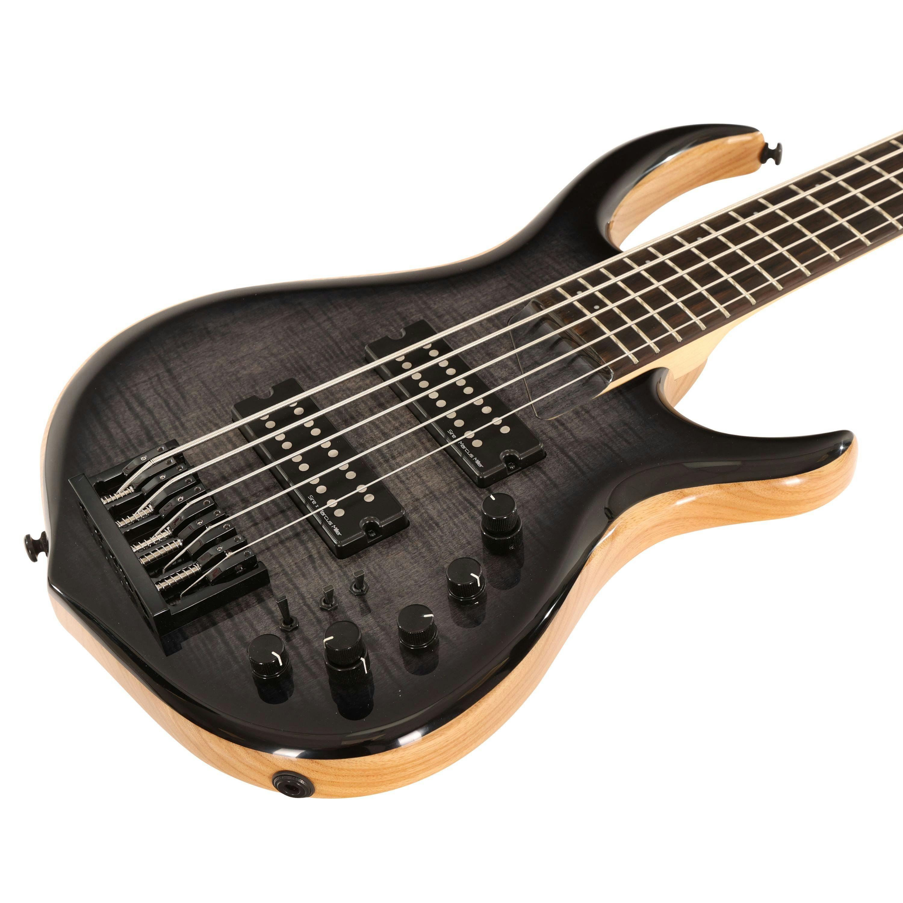 Sire Version 2 Updated Marcus Miller M7 Swamp Ash 5-String Bass Guitar in Transparent Black - 476955-V2UDM7SA5TBK (5).jpg