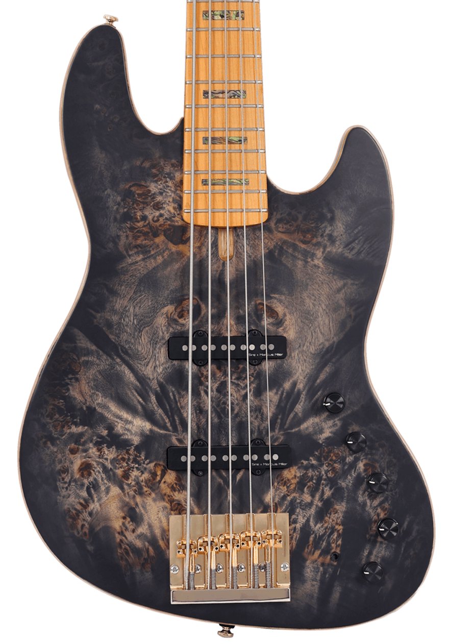 Sire Marcus Miller V10 Fretless 5 String Bass in Transparent Black Satin - SIREFLV105TBKS-V10-5st-TRANSPARENT-BLACK-SATIN-VI.jpg