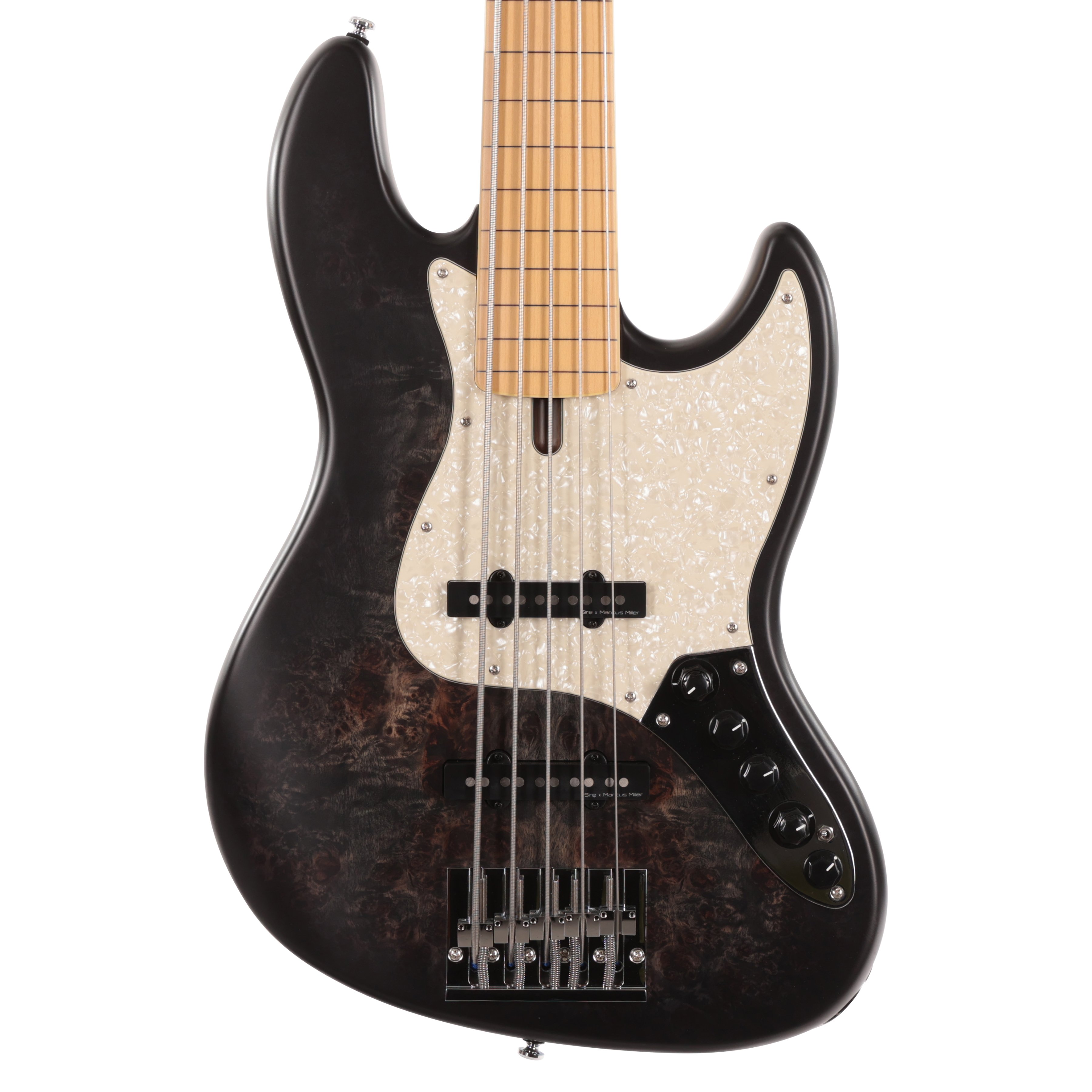 Sire Marcus Miller V7 Reissue Fretless Swamp Ash 5 String Bass in Transparent Black Satin - SIREFLV7RESA5TBKS (2).jpg