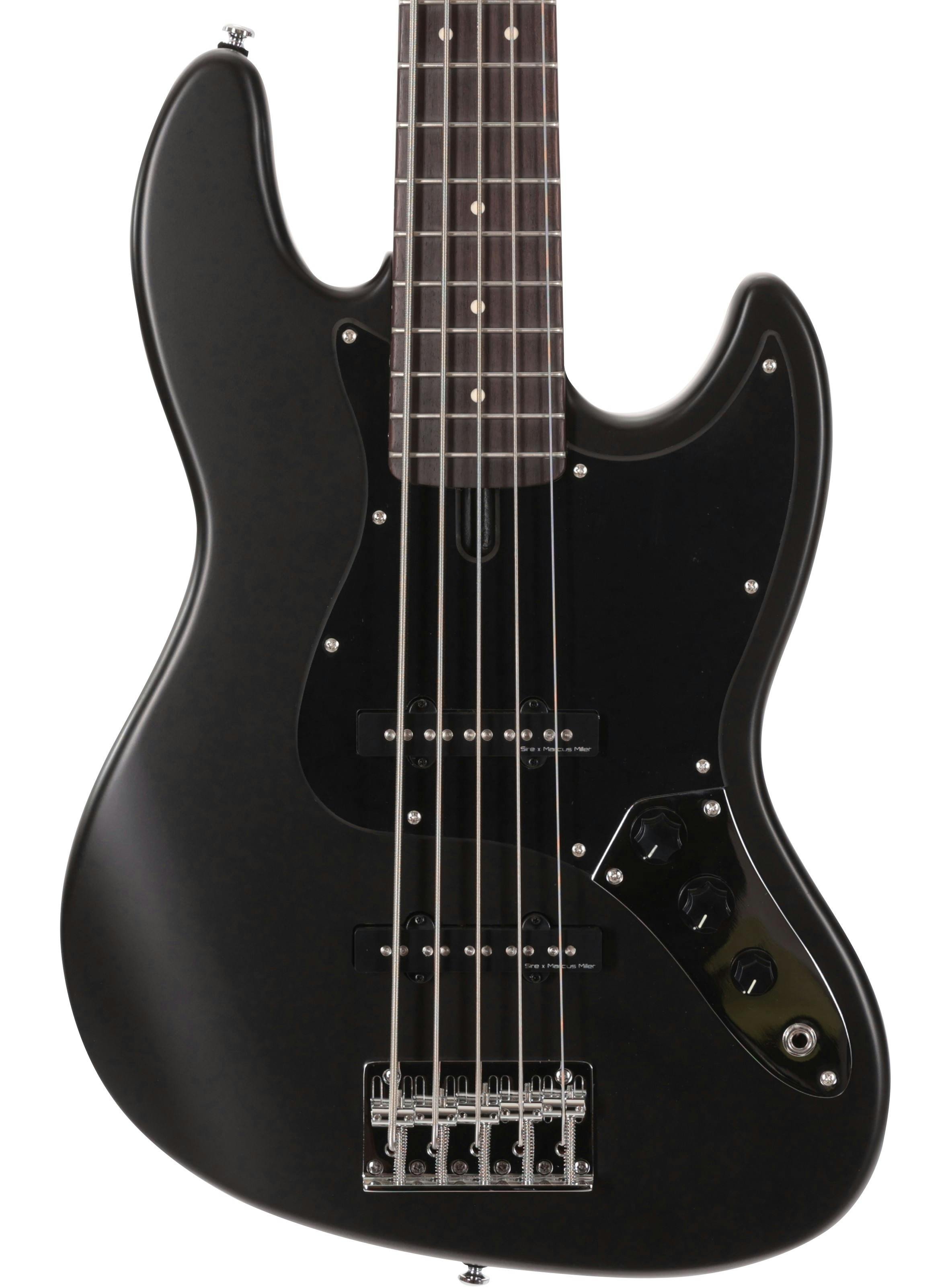 Sire Marcus Miller V3P Passive 5-String Bass Guitar in Satin Black - SIREV3P5BKS-Sire-V3P-Passive-5-String-Bass-Satin-Black-Body.jpg