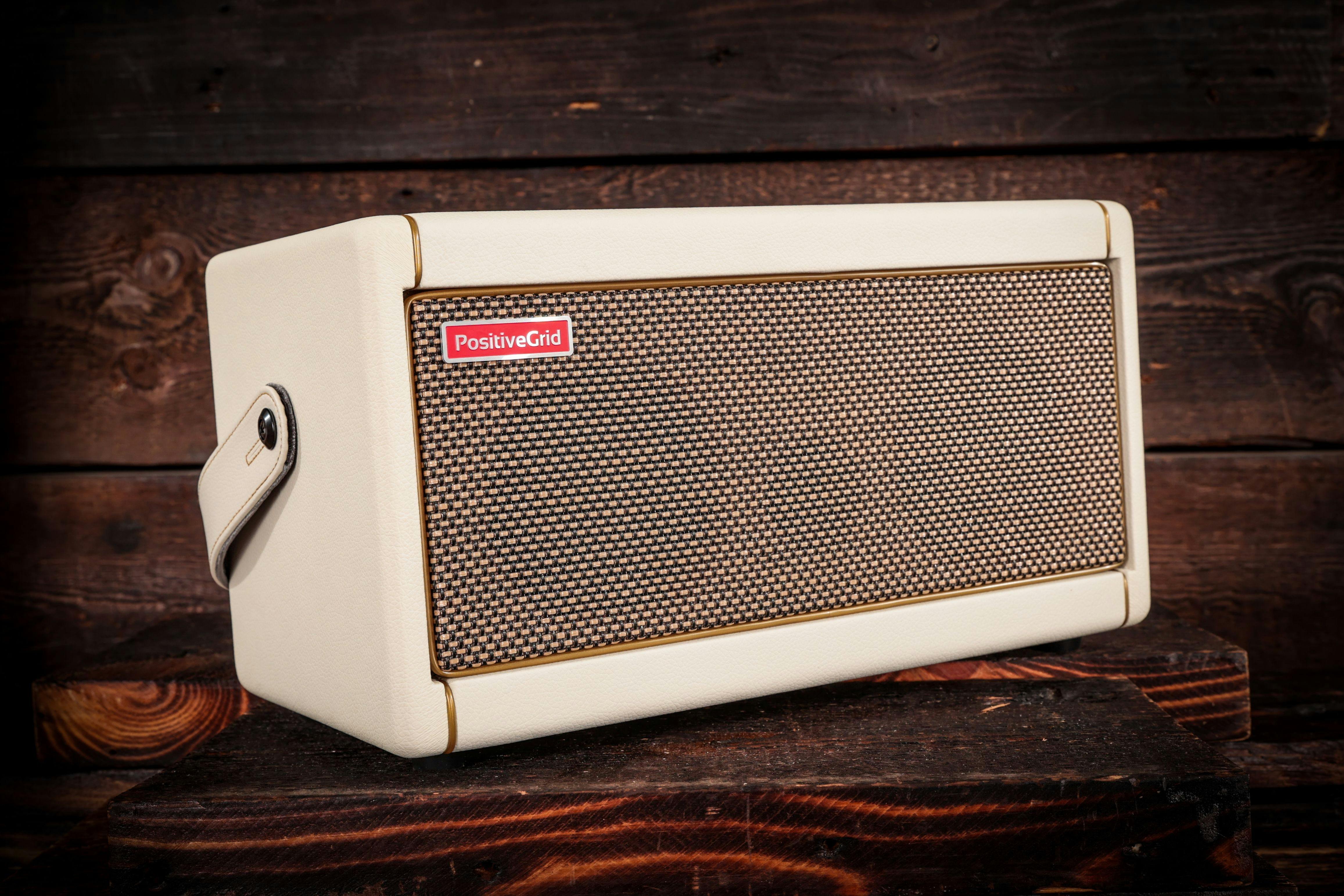 Positive Grid Spark 40w Practice Amp in Pearl - SPARK-P-Positive-Grid-Spark-40w-Practice-Amp-Pearl-Lifestyle.jpg