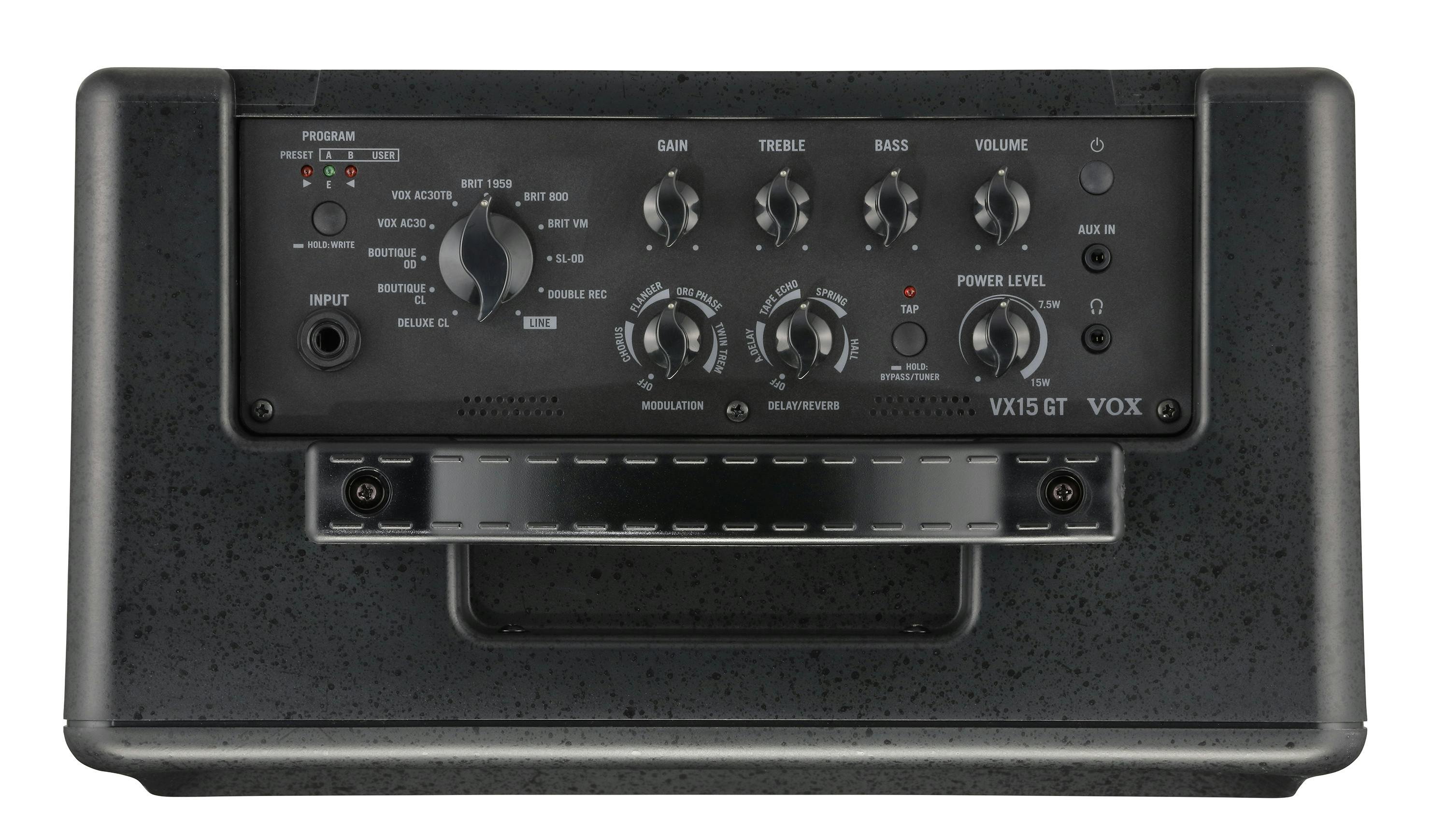 Vox VX15 GT 15W Modelling Guitar Amp Combo - 314082-VX15GT_top.jpg