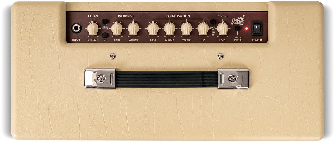 Blackstar Debut 50R 50w 1 x 12 Combo in Cream - BA213010-H-Blackstar-Debut-50R-Cream-White-Top.jpg