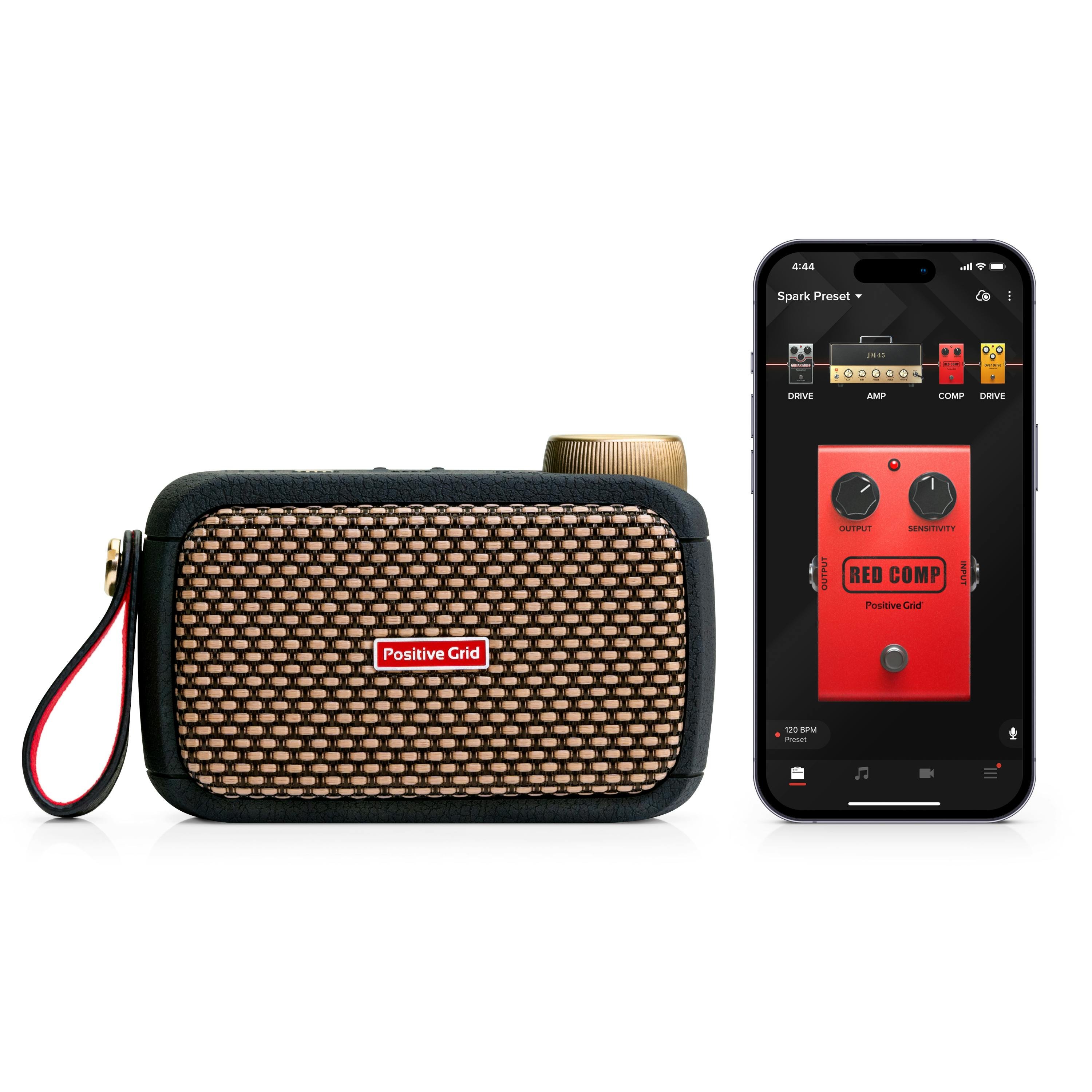 Positive Grid Spark GO Ultra-Portable Smart Guitar Amp & Bluetooth Speaker - SPARK-GO-Positive-Grid-Spark-Go-Amp-Phone.jpg