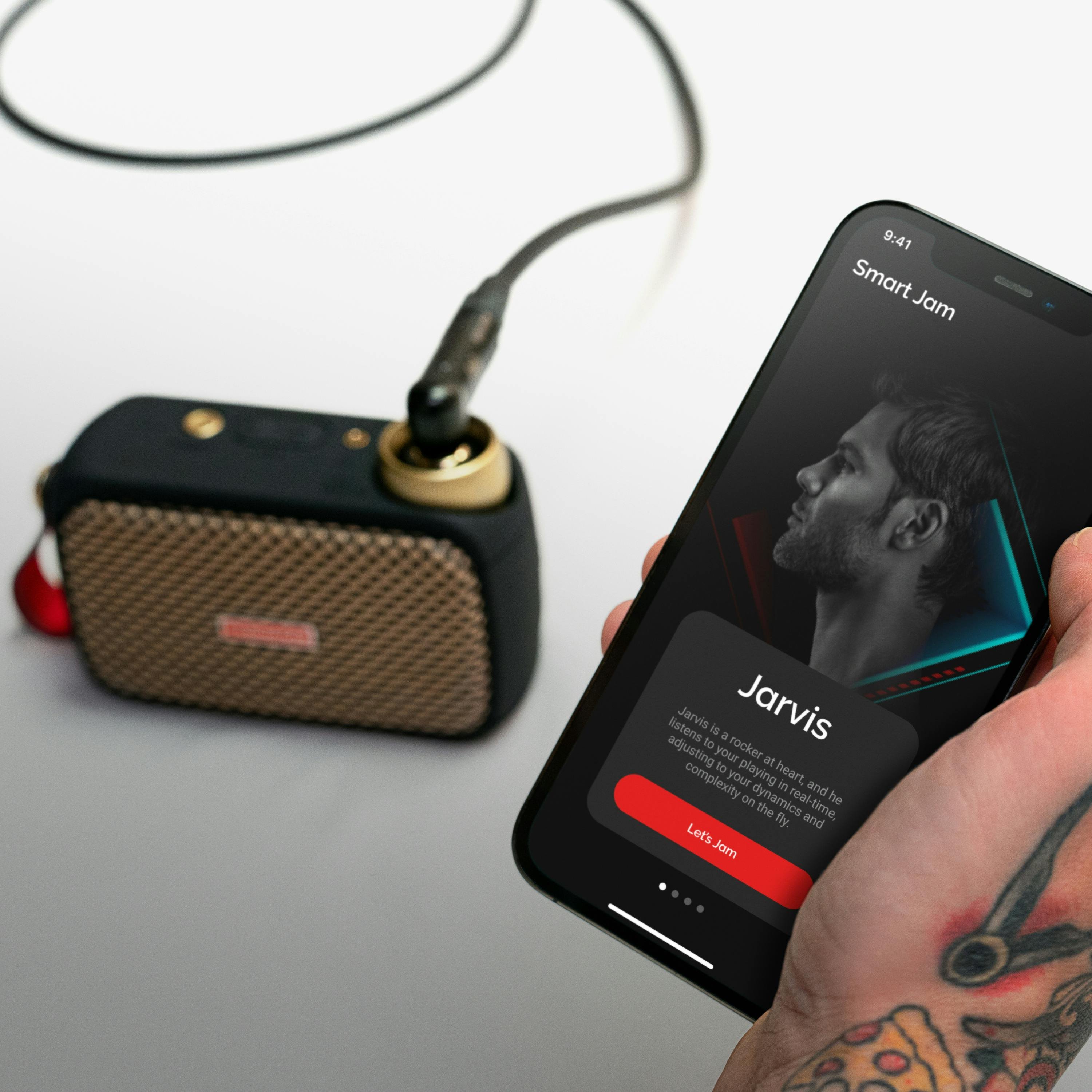 Positive Grid Spark GO Ultra-Portable Smart Guitar Amp & Bluetooth Speaker - SPARK-GO-Positive-Grid-Spark-Go-Amp-Phone-Lifestyle.jpg