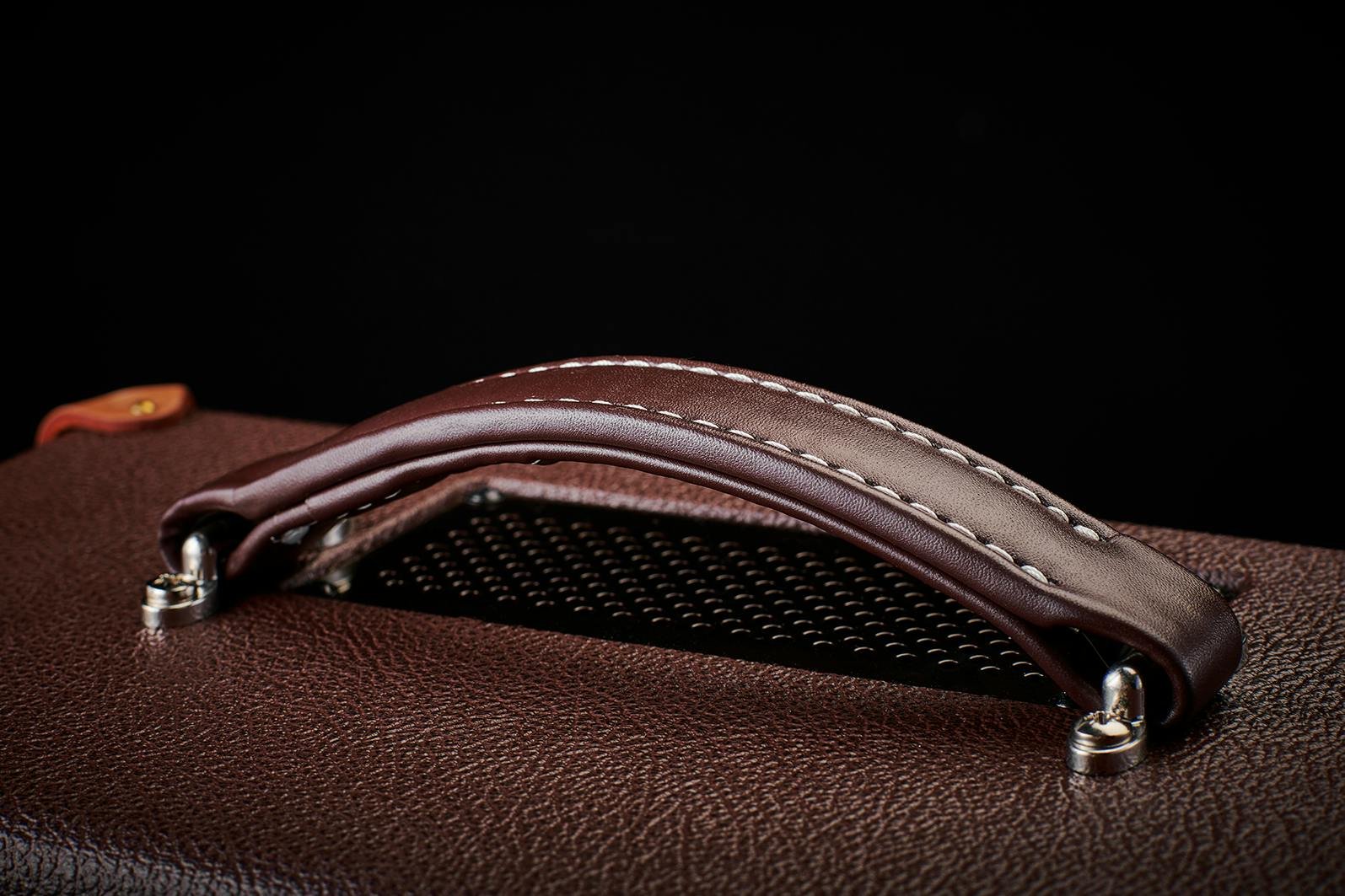 Victory VC35 The Copper EL84 Compact Sleeve Guitar Amplifier Head - VC35HCOMPACT-victory-the-copper-wooden-head-lifestyle-handle.jpg