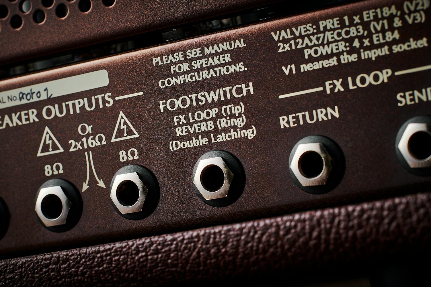 Victory VC35 The Copper EL84 Compact Sleeve Guitar Amplifier Head - VC35HCOMPACT-victory-the-copper-wooden-head-lifestyle-inputs-two.jpg