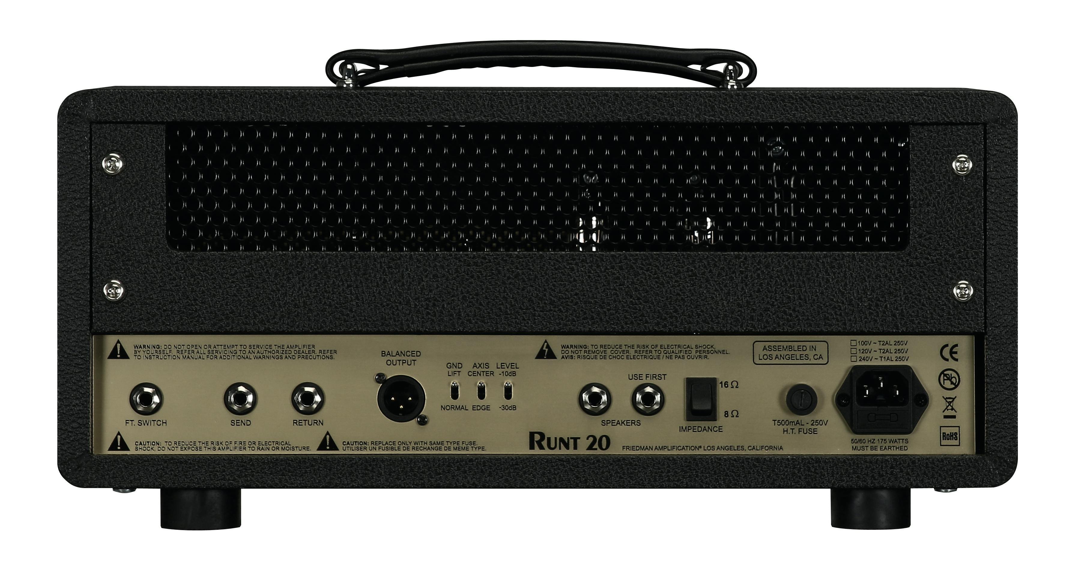 Friedman Runt 20 2 Channel 20w Guitar Amp Head - 116213-FRIEDMAN-RUNT20_BACK.jpg