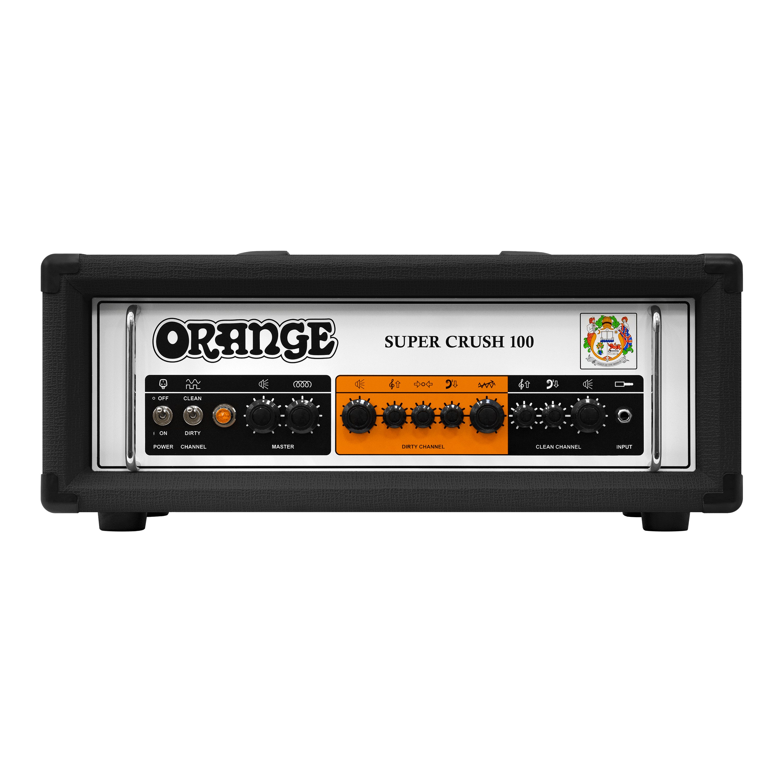 Orange Super Crush 100 Solid-State Amp Head in Black - 463111-Orange-Super-Crush-100-Head-Black.jpg