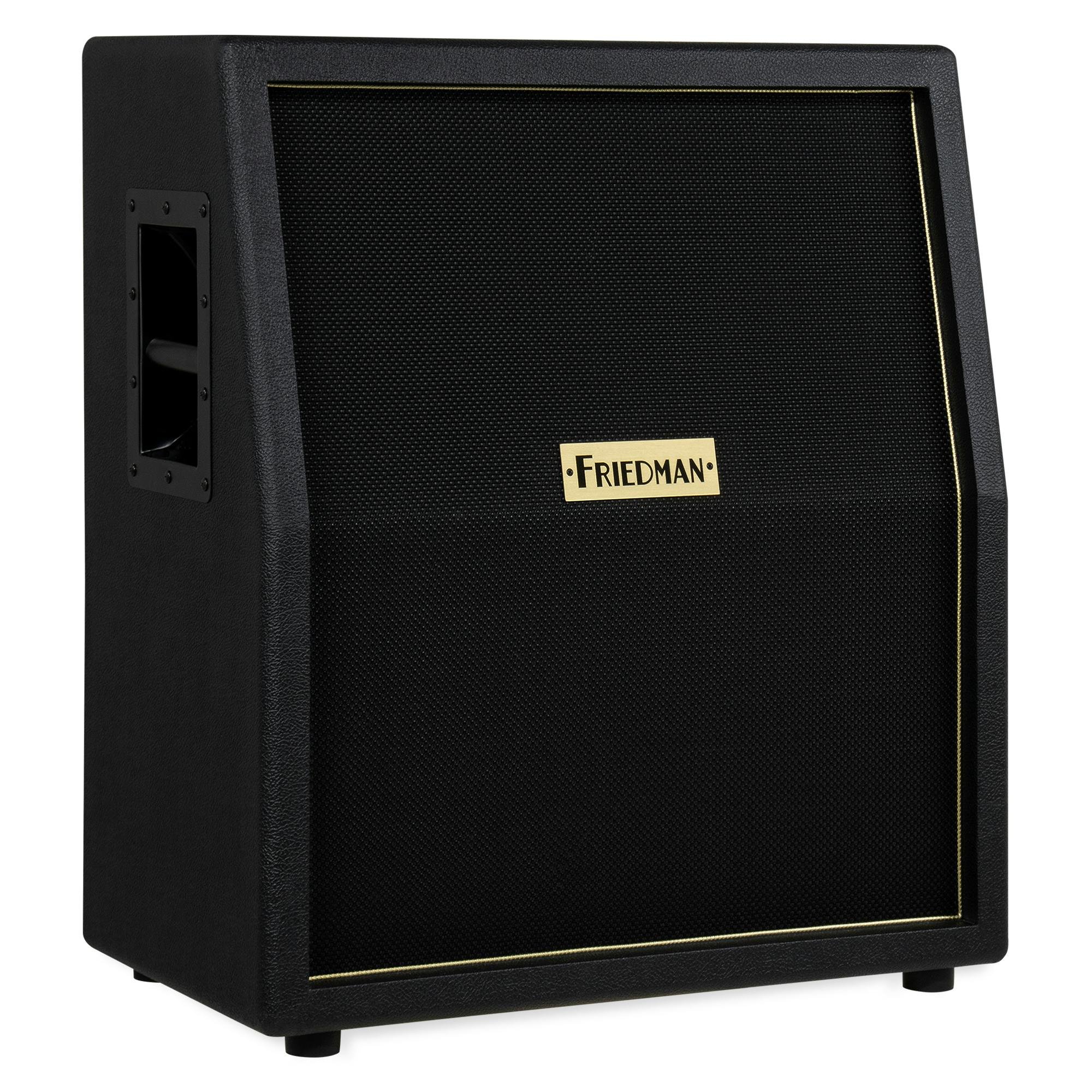 Friedman Vertical 2x12" Amp Cabinet with Black Grille - 400465-Friedman-Vertical-2x12-Cab-Black-Grille-Left.jpg