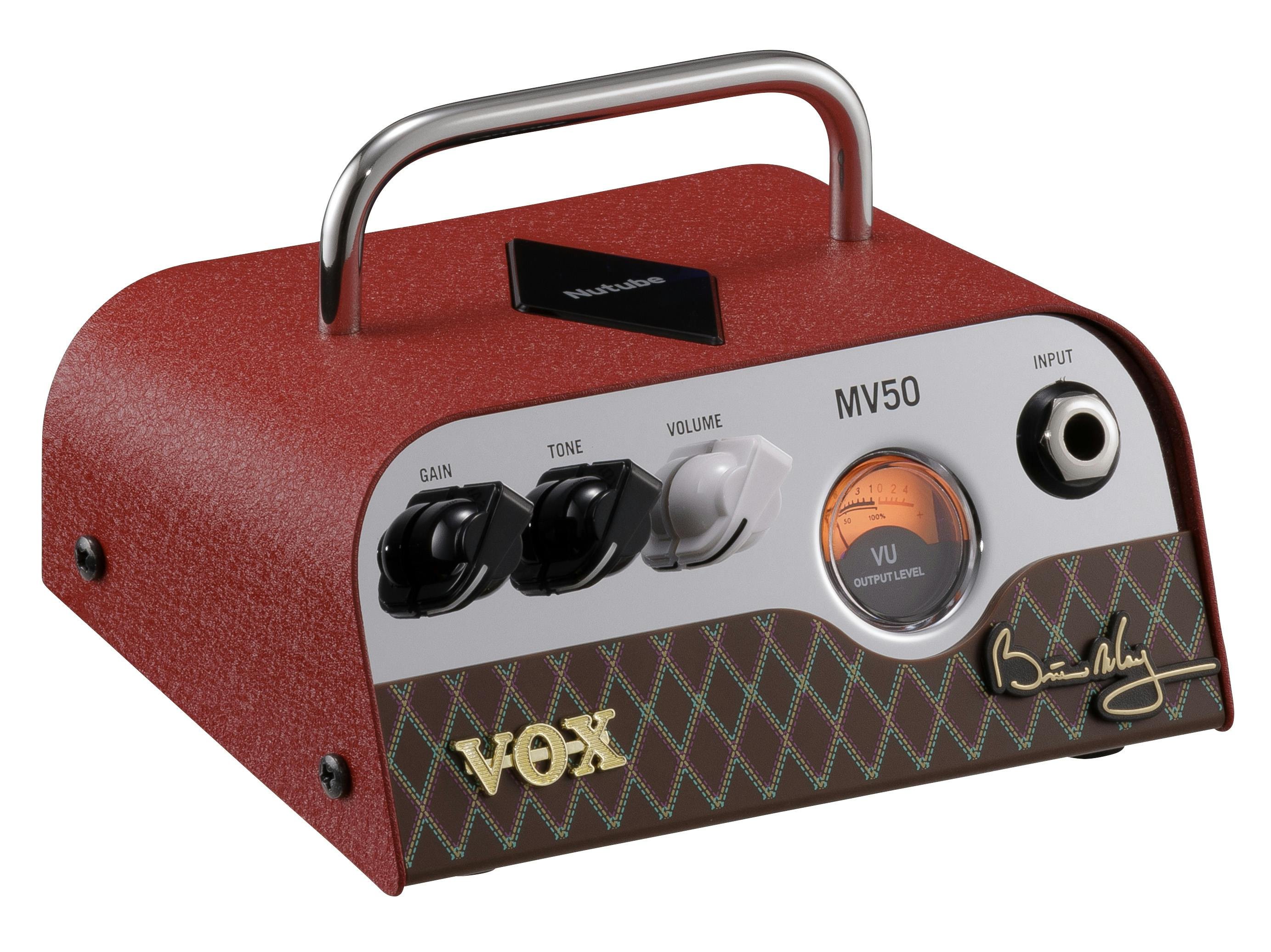 Vox MV50-BM Brian May Edition NuTube Amp Head with Treble Boost in Red - MV50-BM-Vox-MV50-Brian-May-Amp-Head-Left.jpg