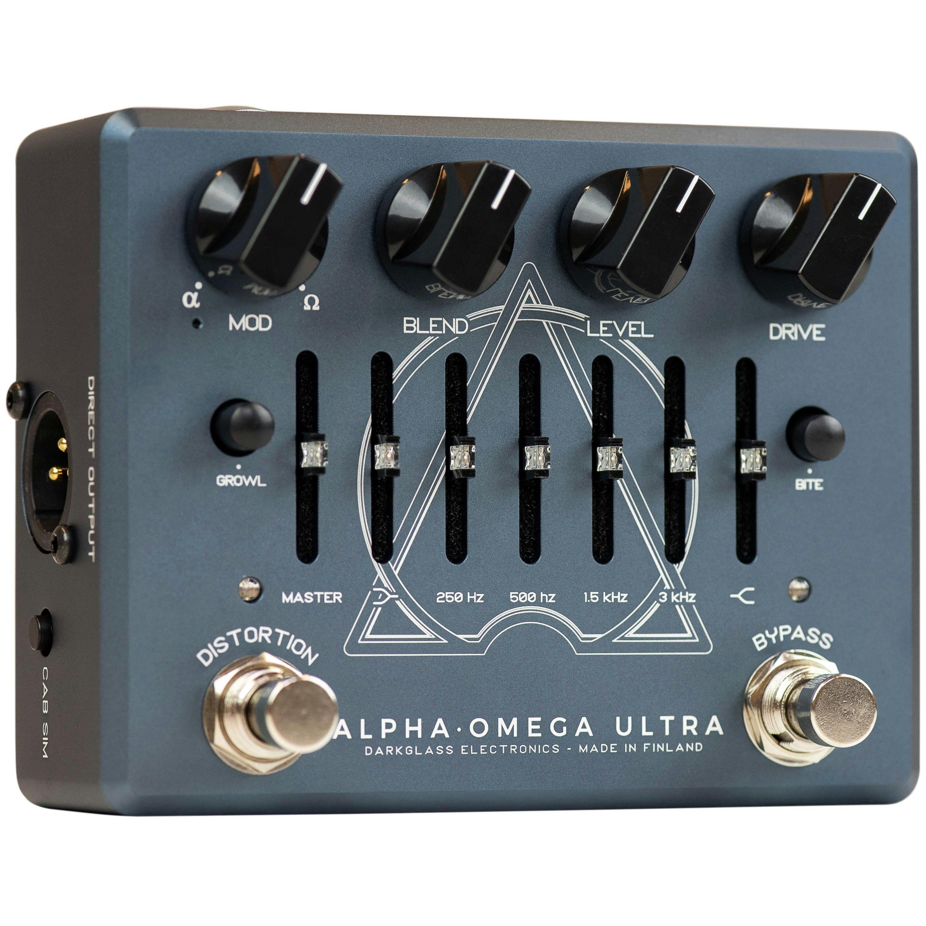 ベース Dark grass ALPHA OMEGA Darkglass Alpha Omega Ultra V2 Bass Preamp Pedal With Aux In