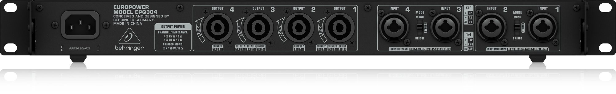 Behringer EPQ304 300-Watt 4-Channel Power Amplifier