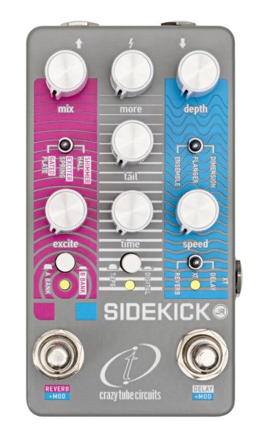 Crazy Tube Circuits Sidekick JR Junior Chorus Flanger Delay Reverb Multi FX Pedal - 64499-1.jpg