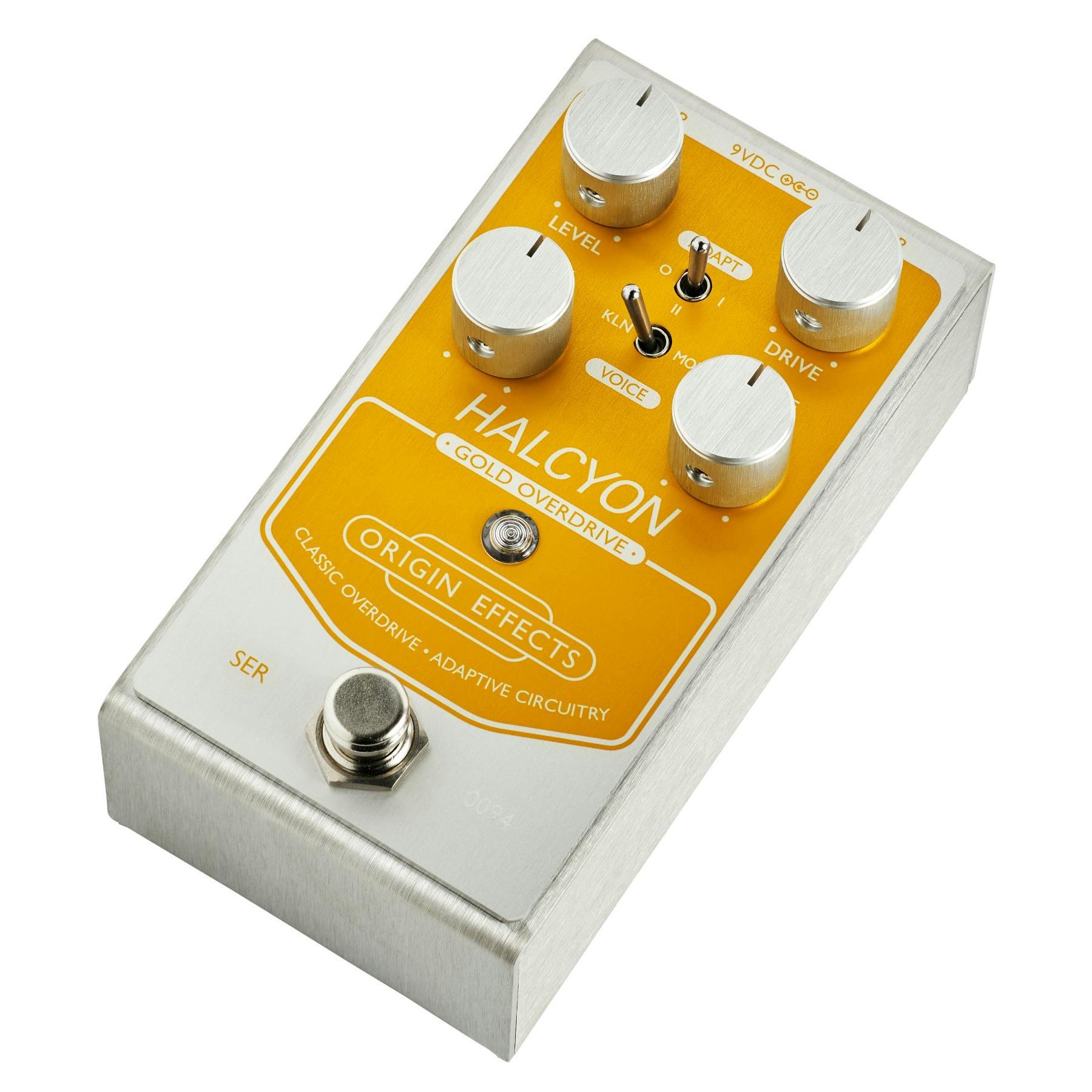 Origin Effects Halcyon Gold Overdrive Pedal - HALCYONGOLD-Origin-Effects-Halcyon-Gold-Overdrive-Pedal-Angle.jpg