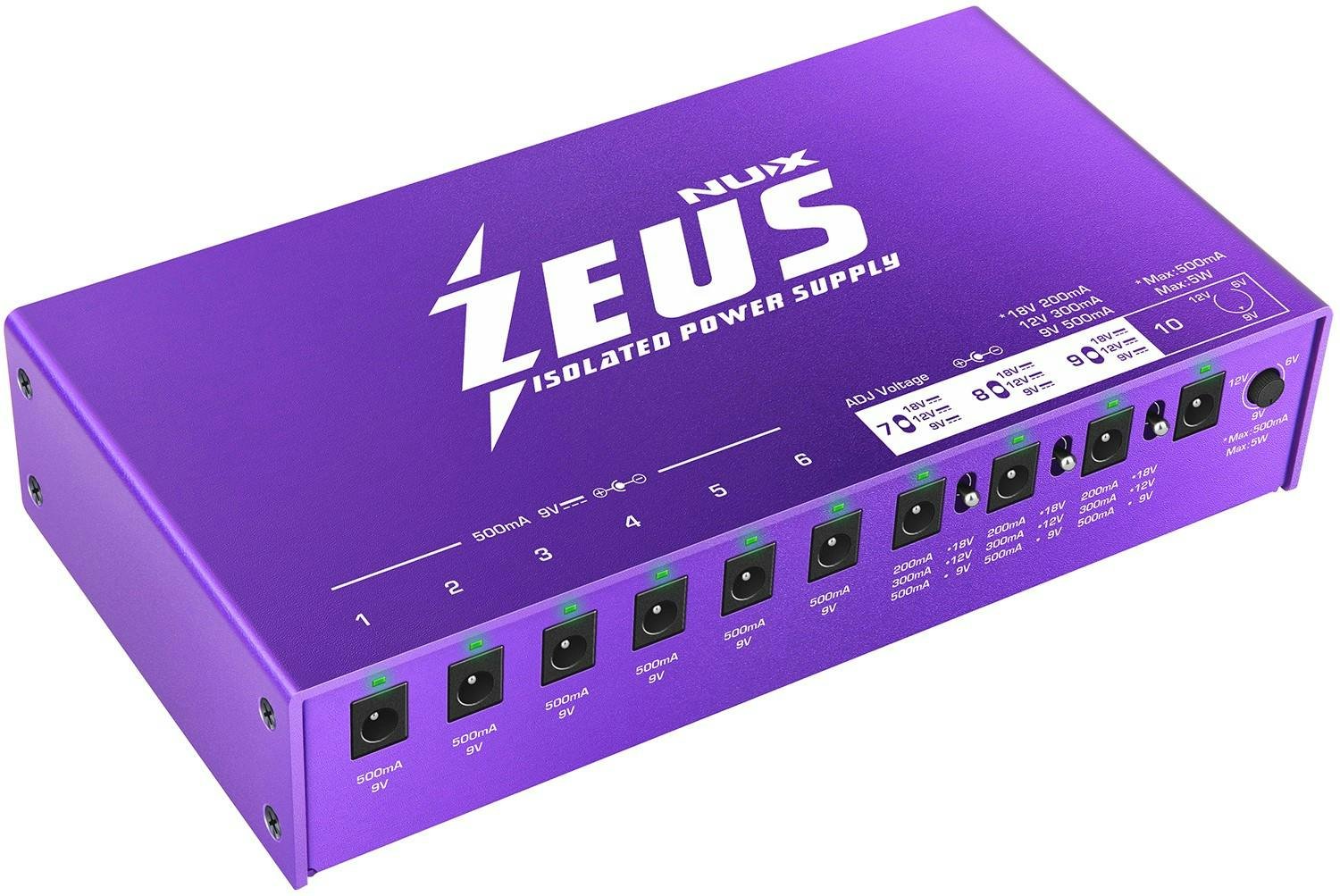 NUX Zeus Guitar Pedal Power Supply - NUXZEUS-NUX-Zeus-Guitar-Pedal-Power-Supply-Left.jpg