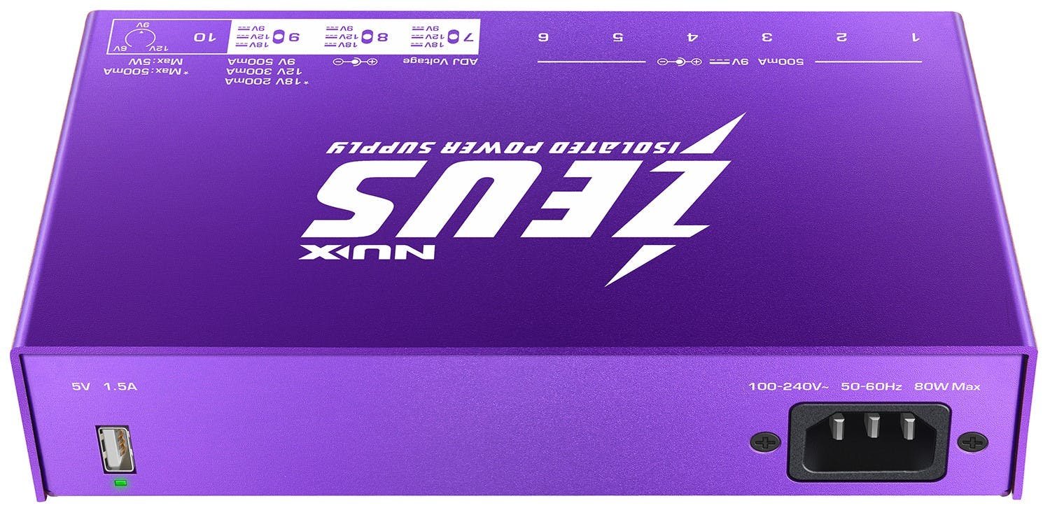 NUX ZEUS ISOLATED POWER SUPPLY パワーサプライ NUX Zeus Guitar Pedal Power Supply - Andertons Music Co.