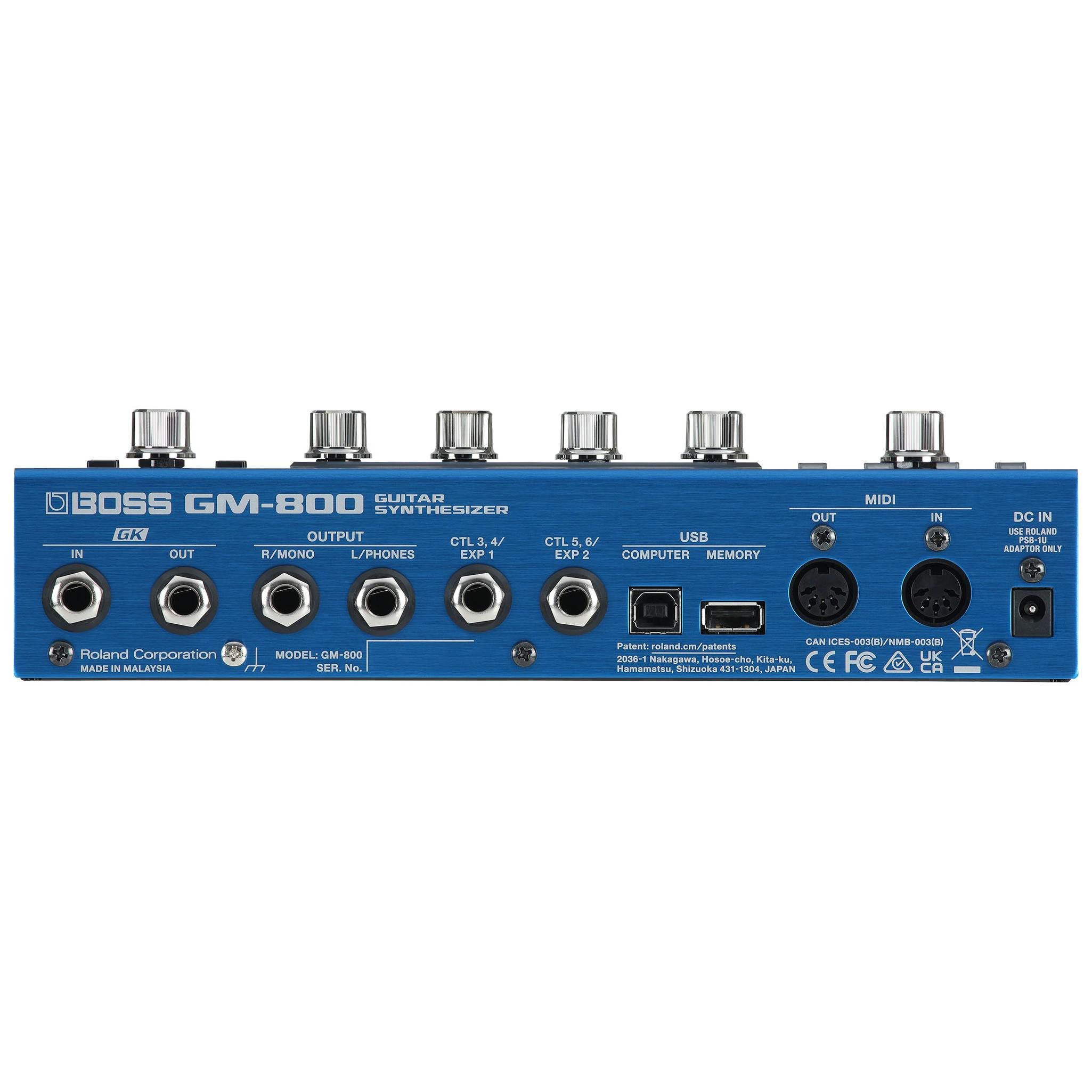Boss GM-800 Guitar & Bass Synthesizer Pedal - GM-800-Boss-GM-800-Guitar-Synthesizer-Pedal-Rear.jpg